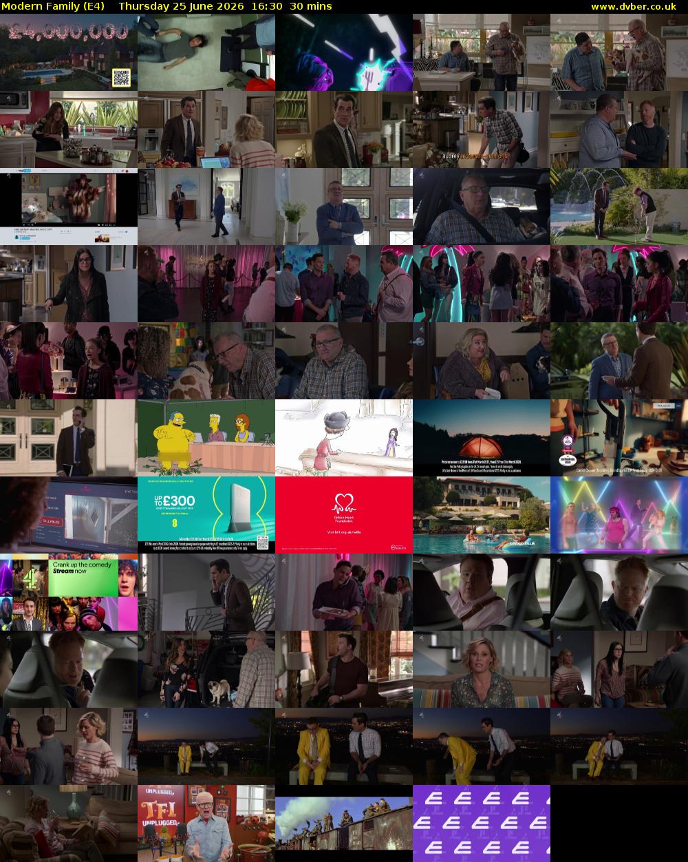 Modern Family (E4) Thursday 25 June 2026 16:30 - 17:00