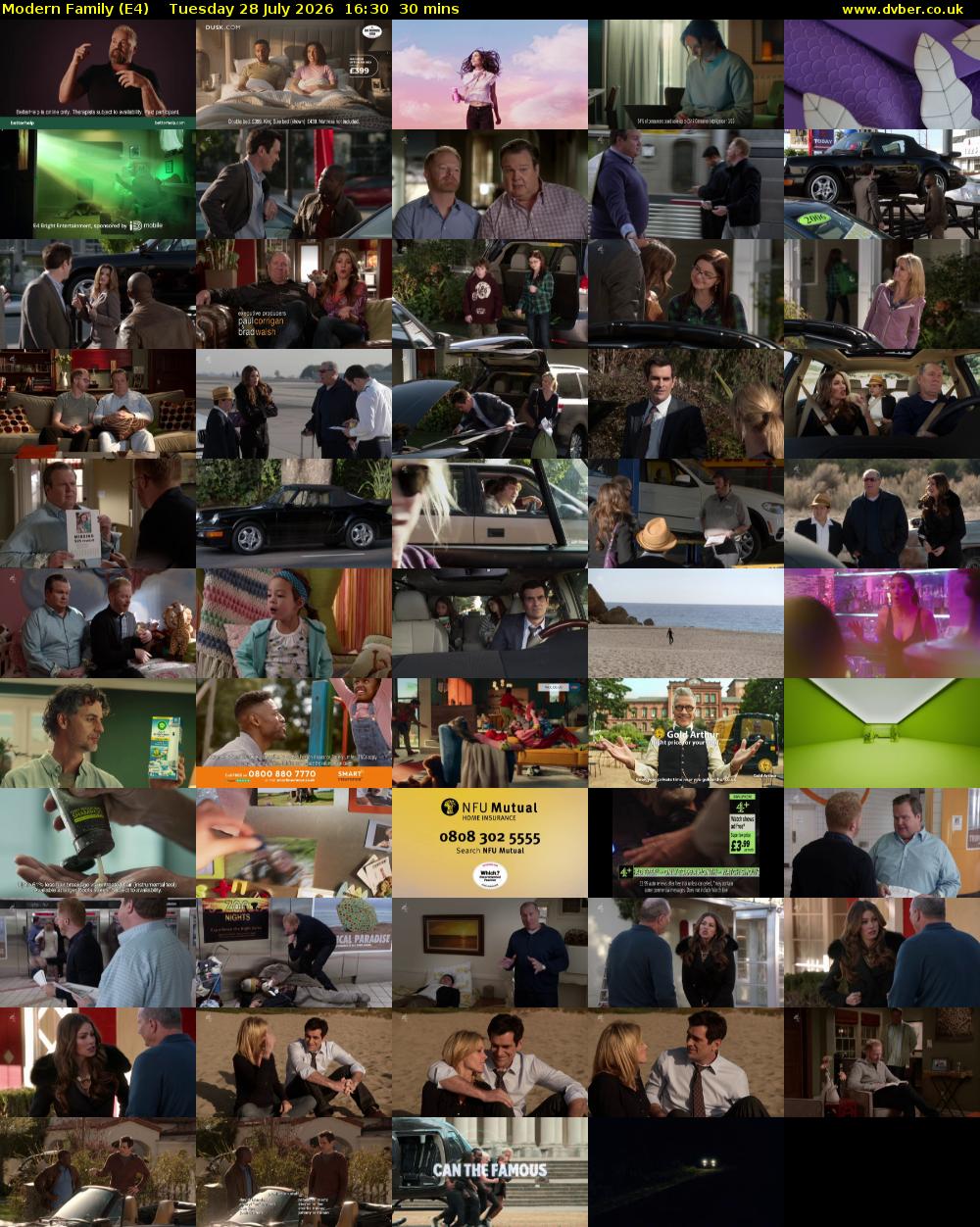 Modern Family (E4) Tuesday 28 July 2026 16:30 - 17:00