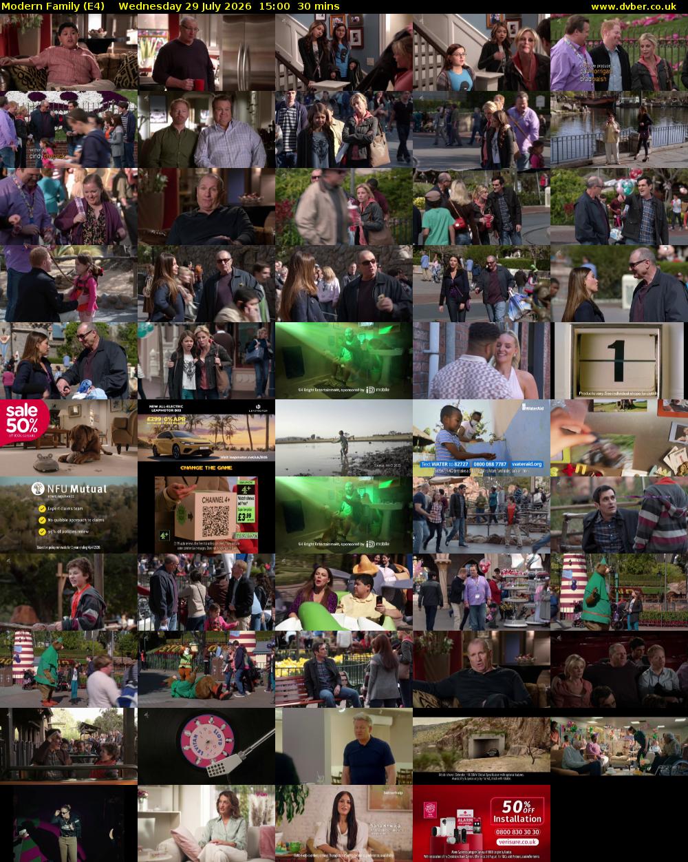 Modern Family (E4) Wednesday 29 July 2026 15:00 - 15:30