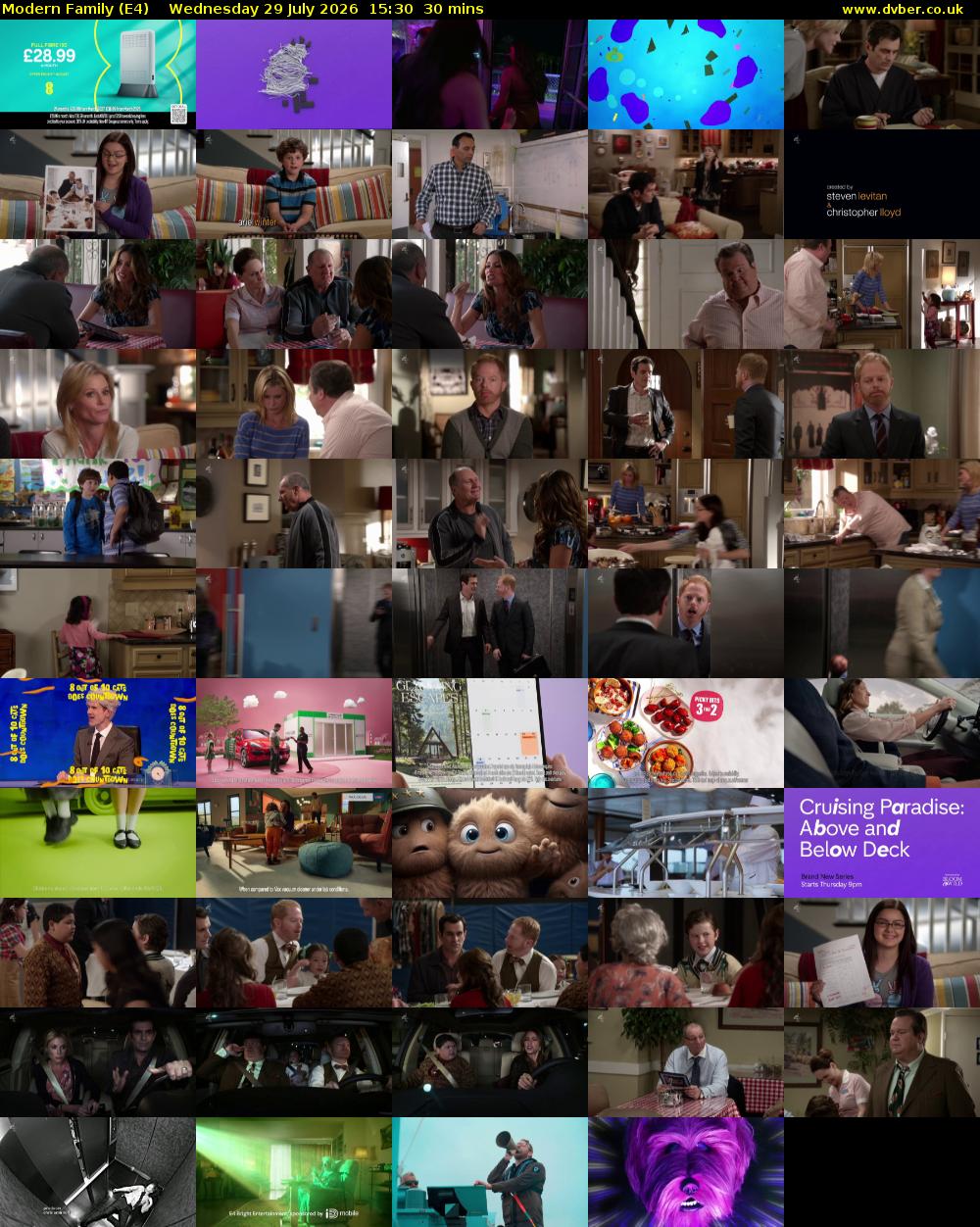 Modern Family (E4) Wednesday 29 July 2026 15:30 - 16:00