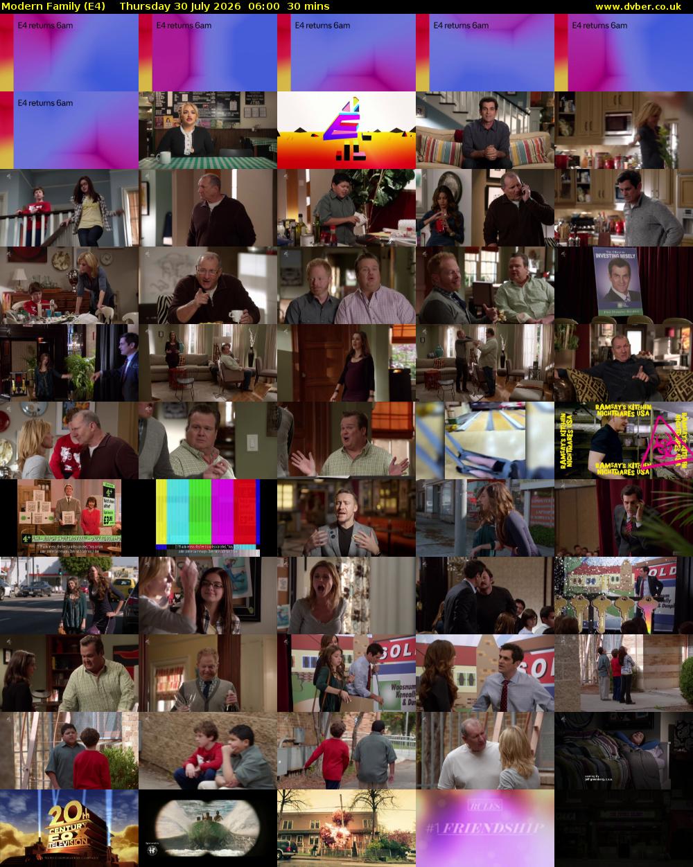 Modern Family (E4) Thursday 30 July 2026 06:00 - 06:30