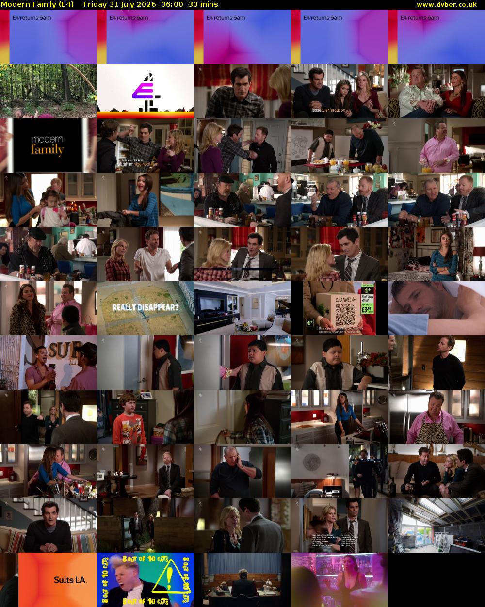 Modern Family (E4) Friday 31 July 2026 06:00 - 06:30
