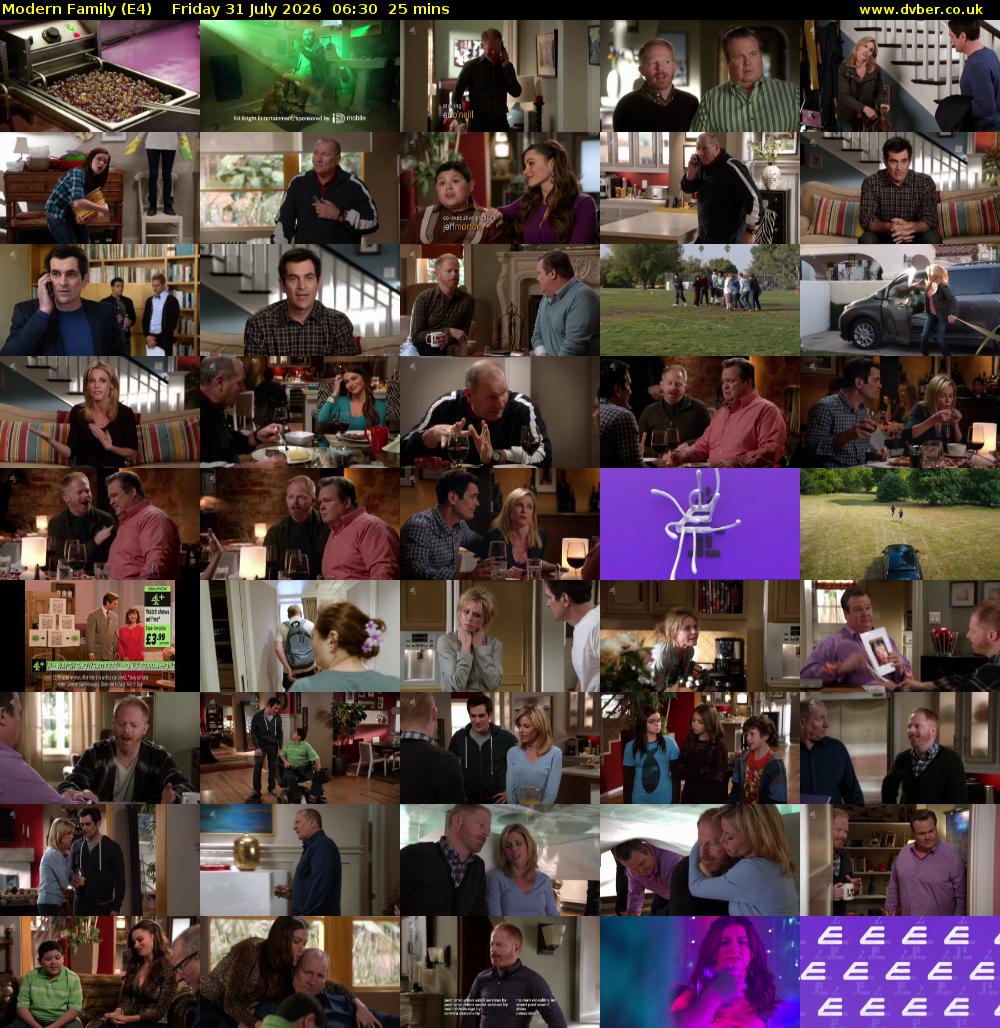 Modern Family (E4) Friday 31 July 2026 06:30 - 06:55