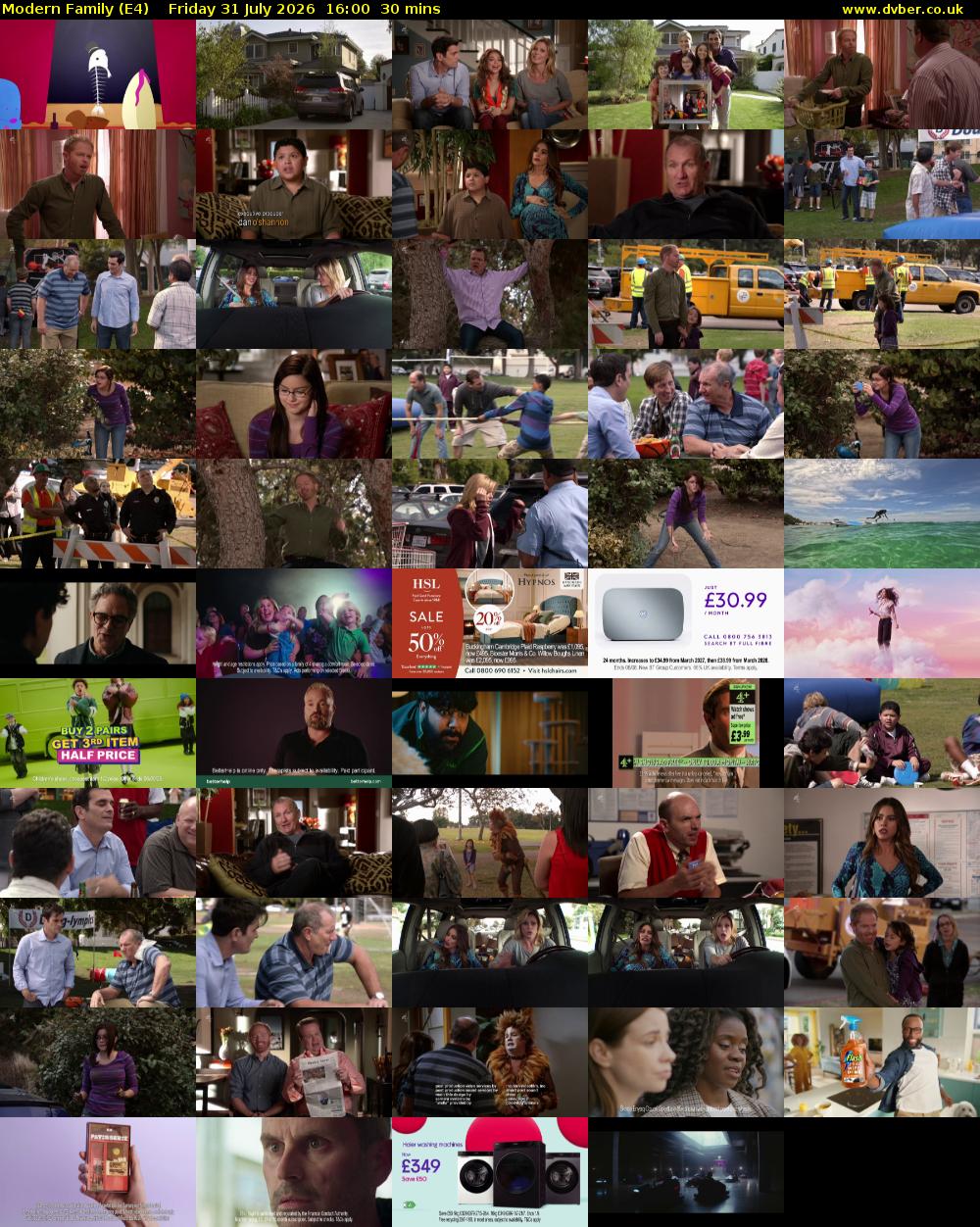 Modern Family (E4) Friday 31 July 2026 16:00 - 16:30