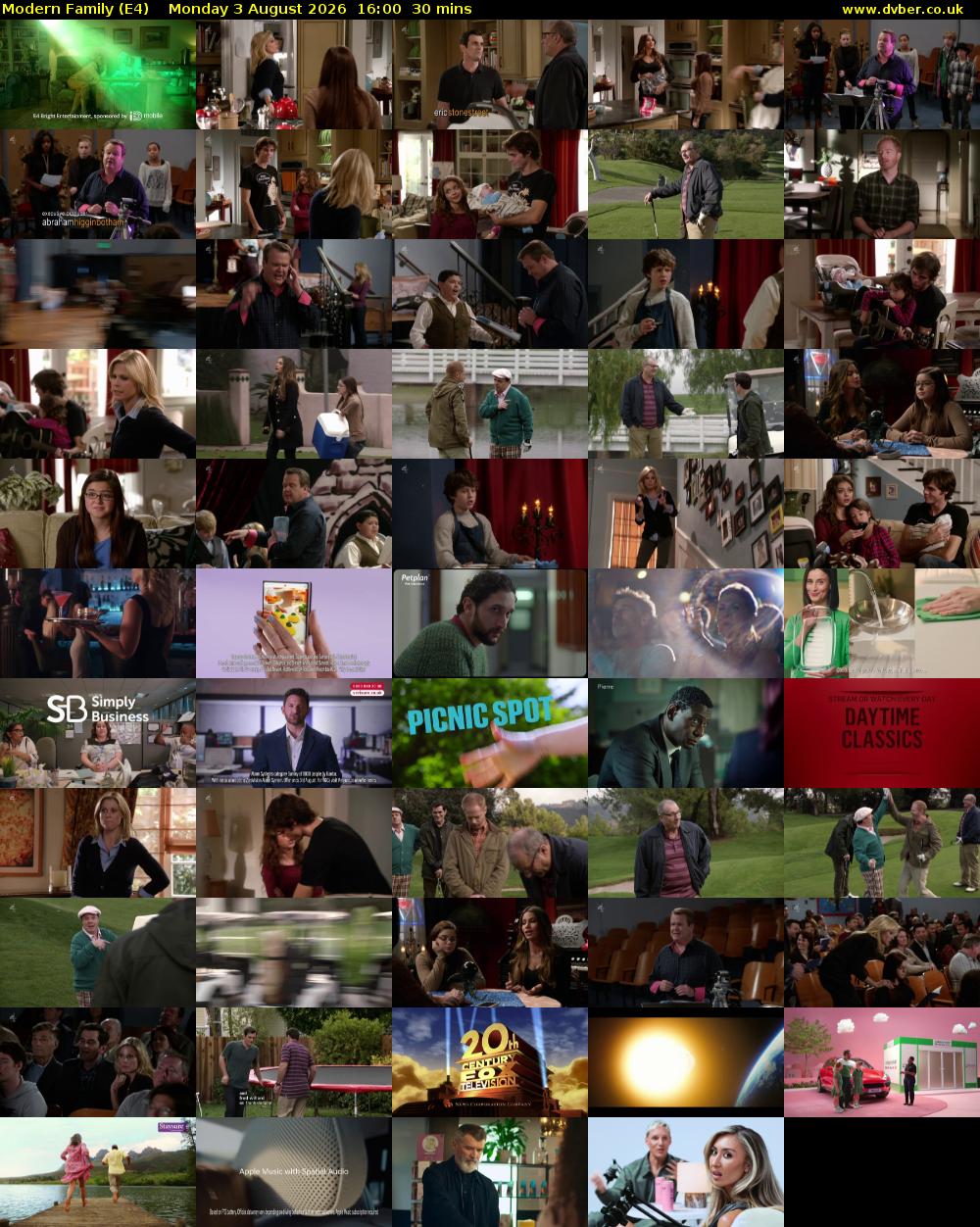 Modern Family (E4) Monday 3 August 2026 16:00 - 16:30