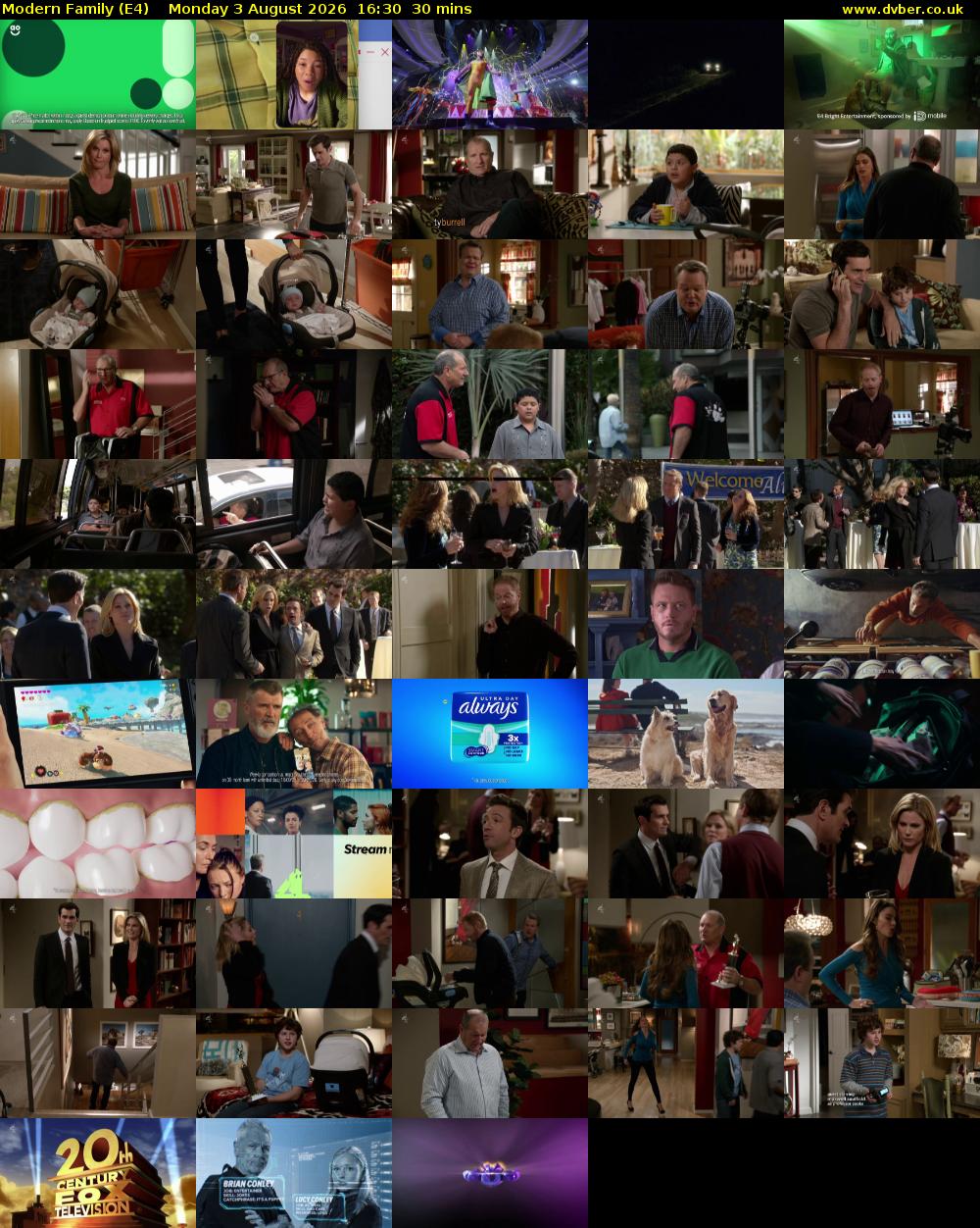 Modern Family (E4) Monday 3 August 2026 16:30 - 17:00