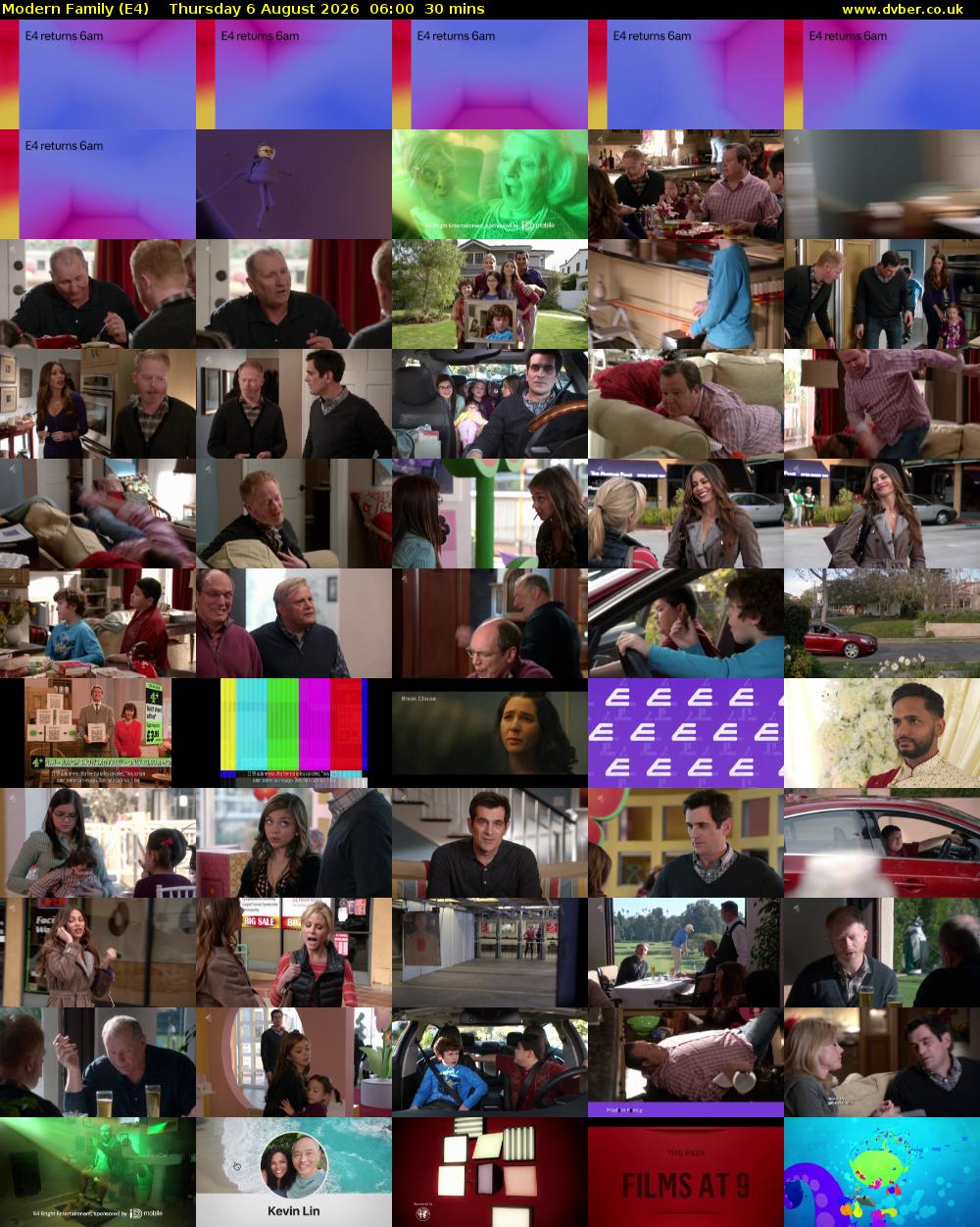 Modern Family (E4) Thursday 6 August 2026 06:00 - 06:30