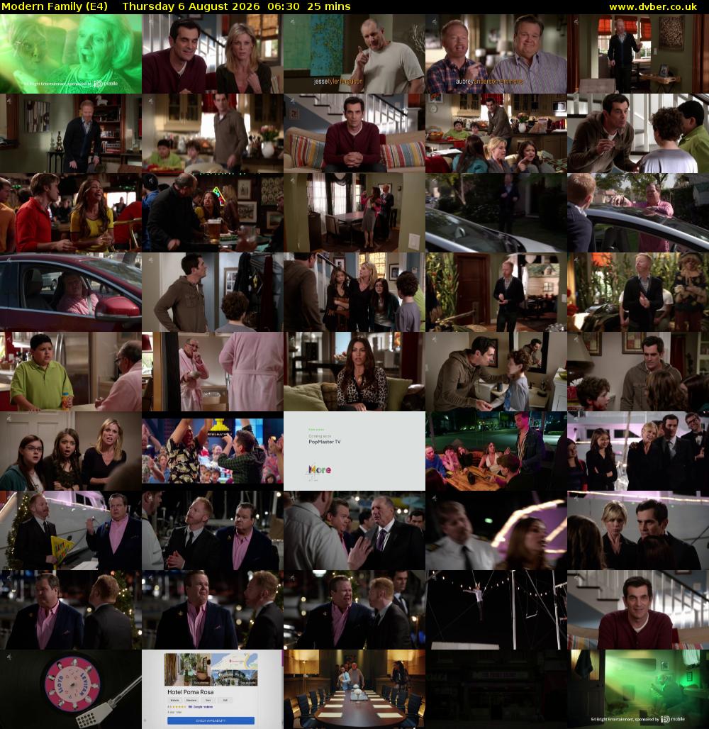 Modern Family (E4) Thursday 6 August 2026 06:30 - 06:55