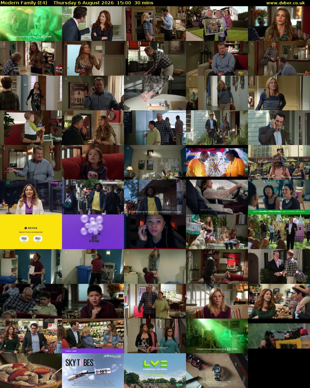 Modern Family (E4) Thursday 6 August 2026 15:00 - 15:30
