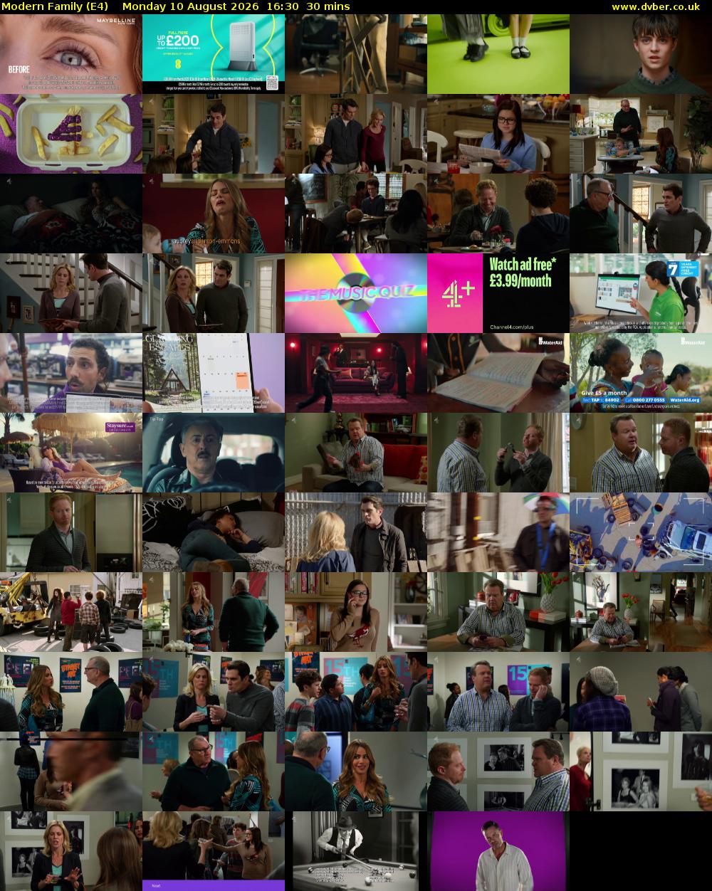 Modern Family (E4) Monday 10 August 2026 16:30 - 17:00