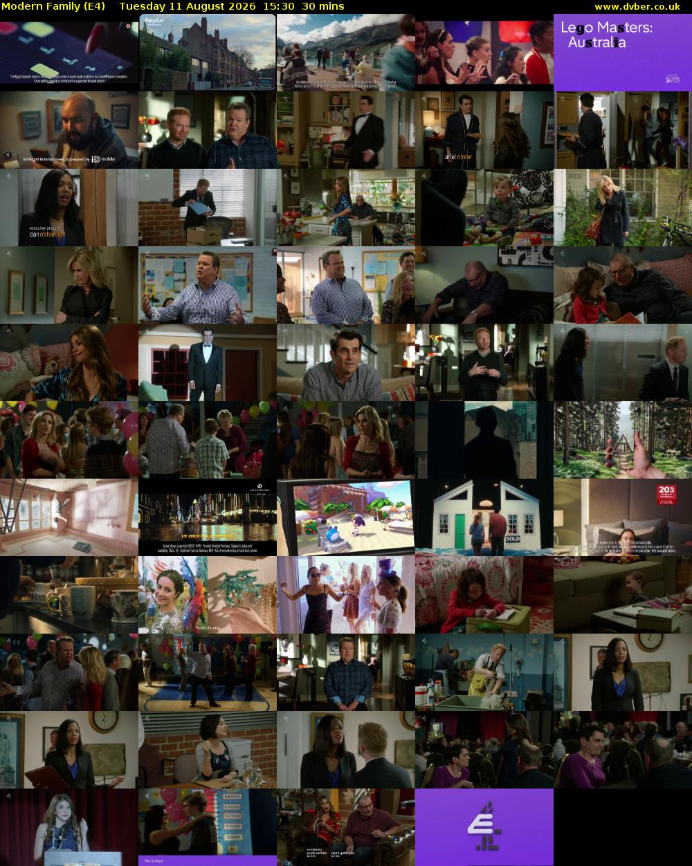 Modern Family (E4) Tuesday 11 August 2026 15:30 - 16:00