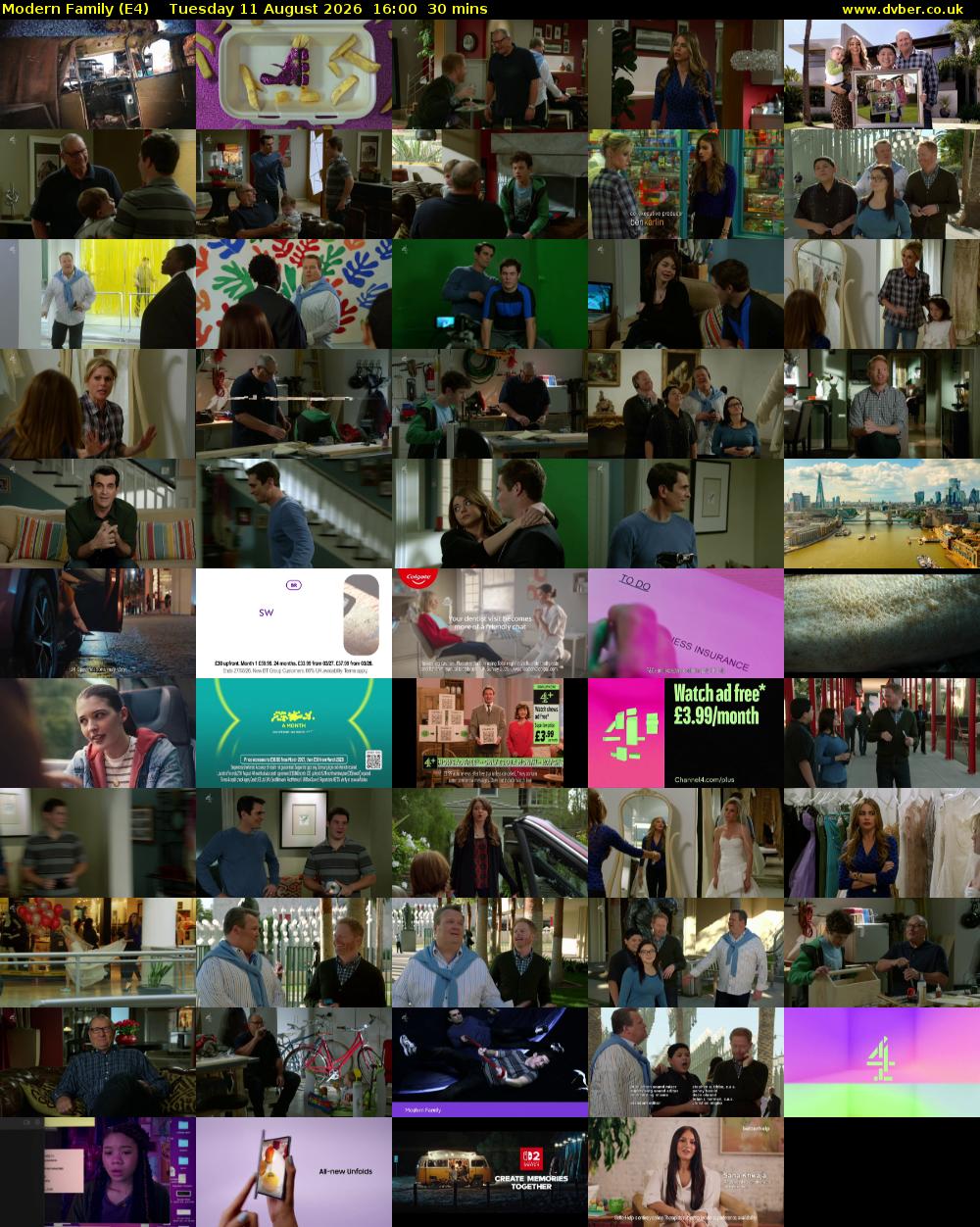 Modern Family (E4) Tuesday 11 August 2026 16:00 - 16:30