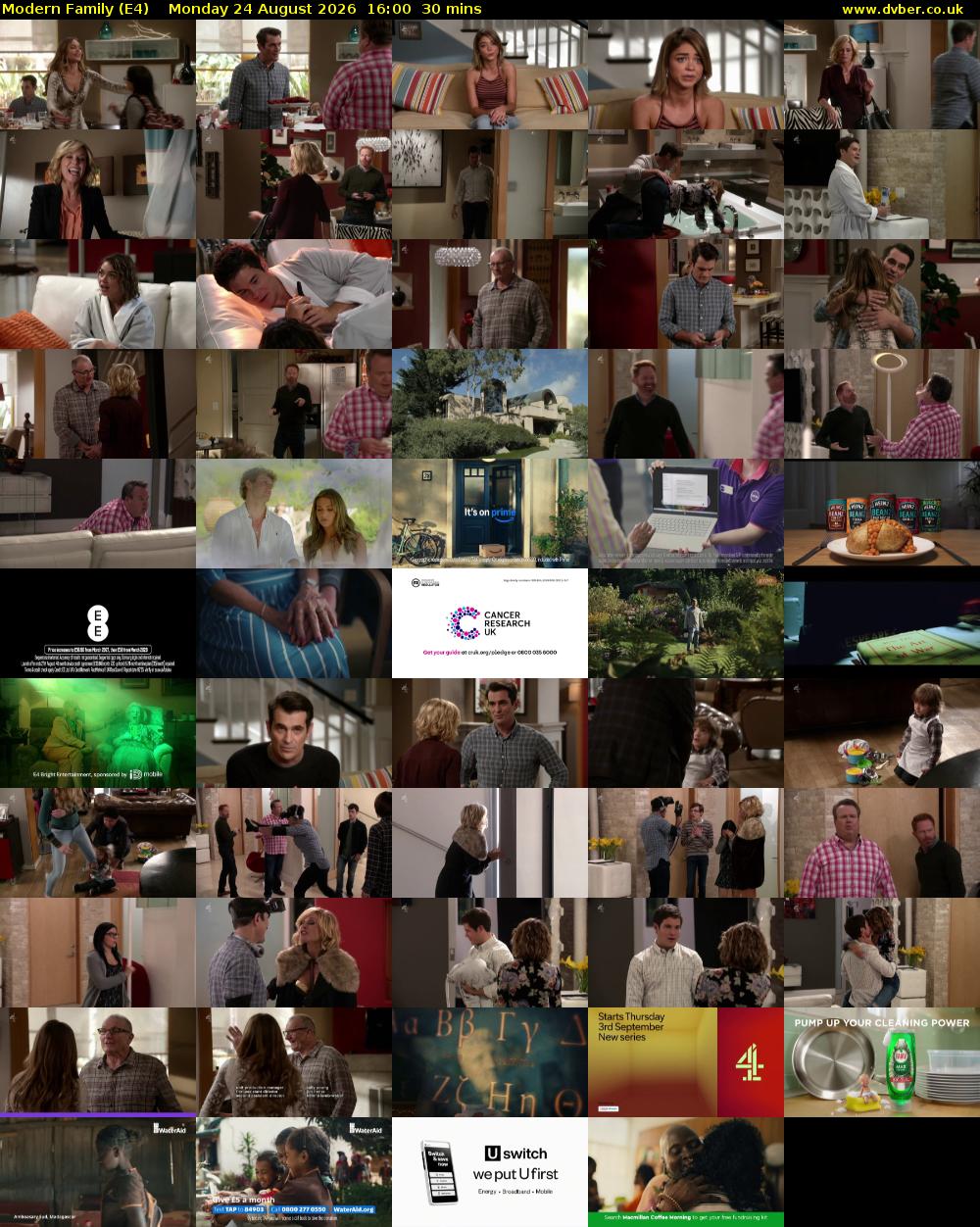 Modern Family (E4) Monday 24 August 2026 16:00 - 16:30