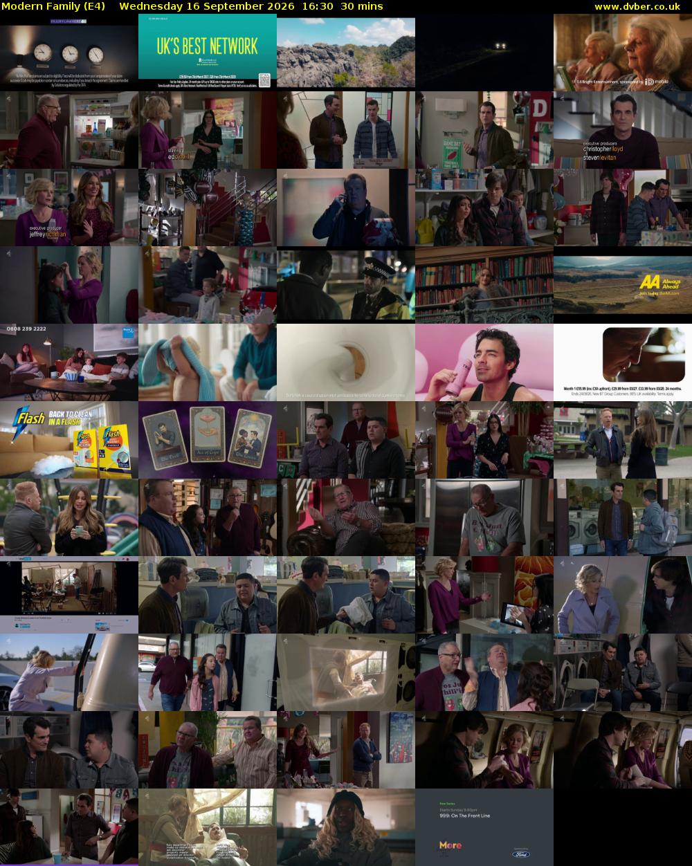 Modern Family (E4) Wednesday 16 September 2026 16:30 - 17:00
