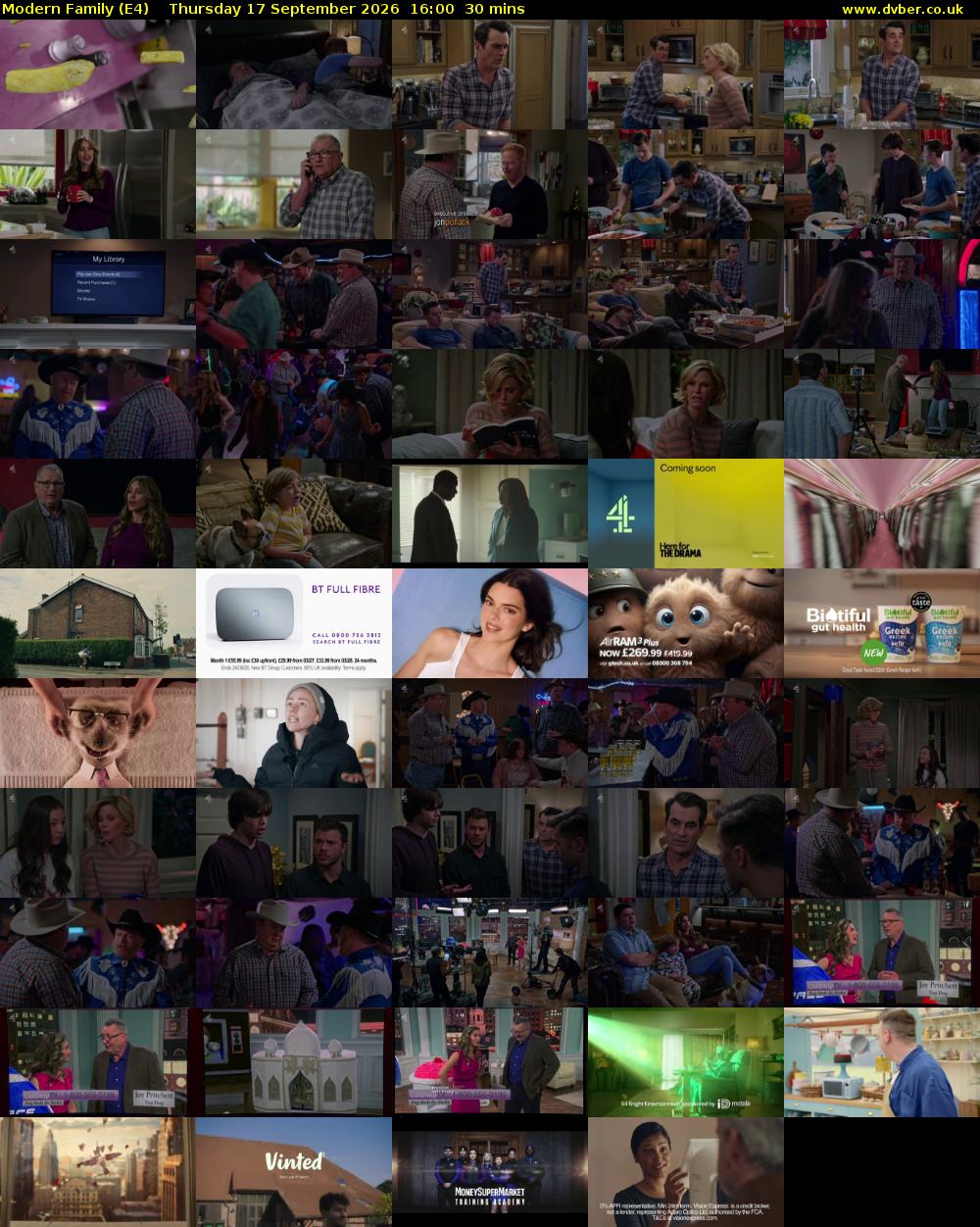 Modern Family (E4) Thursday 17 September 2026 16:00 - 16:30