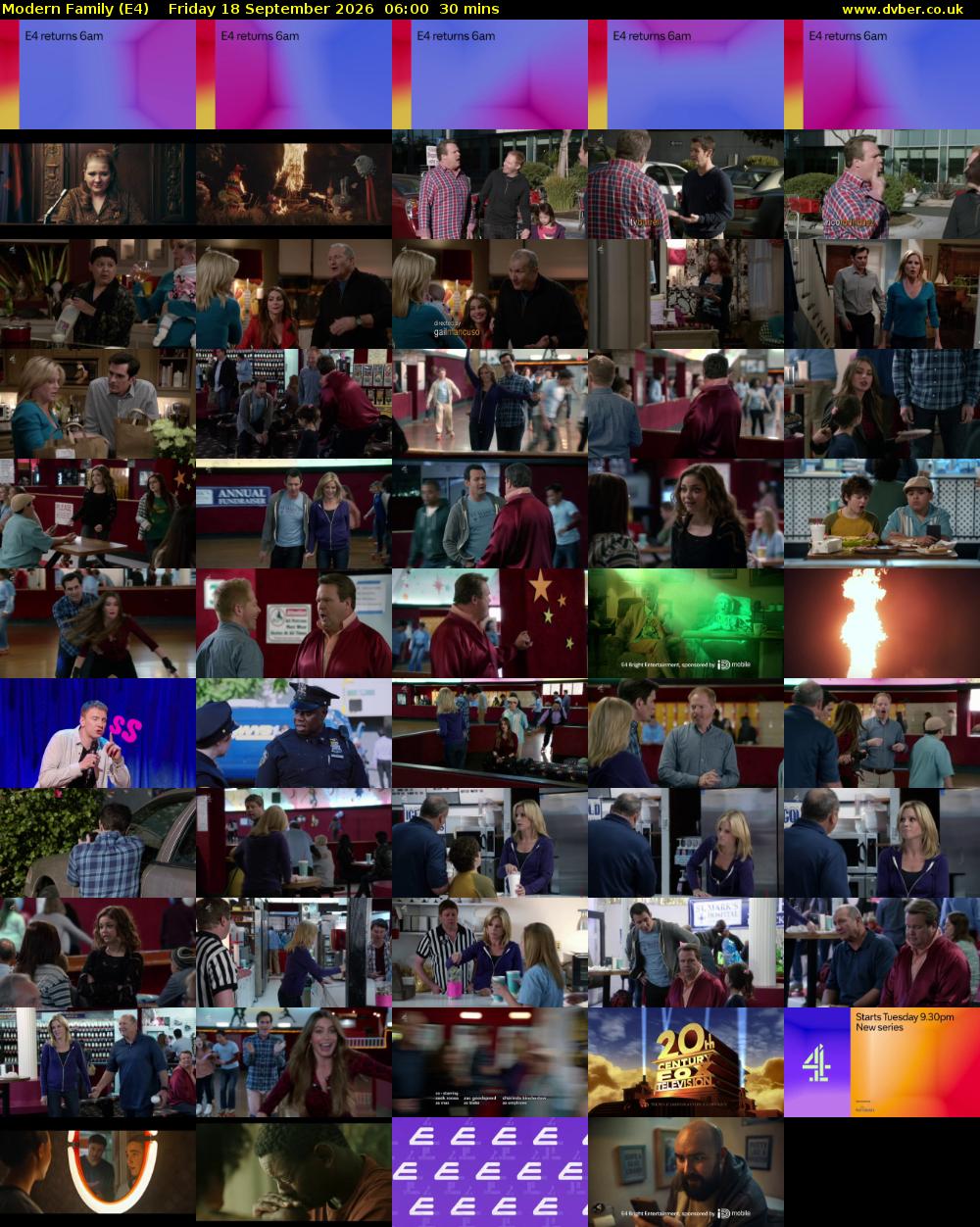 Modern Family (E4) Friday 18 September 2026 06:00 - 06:30