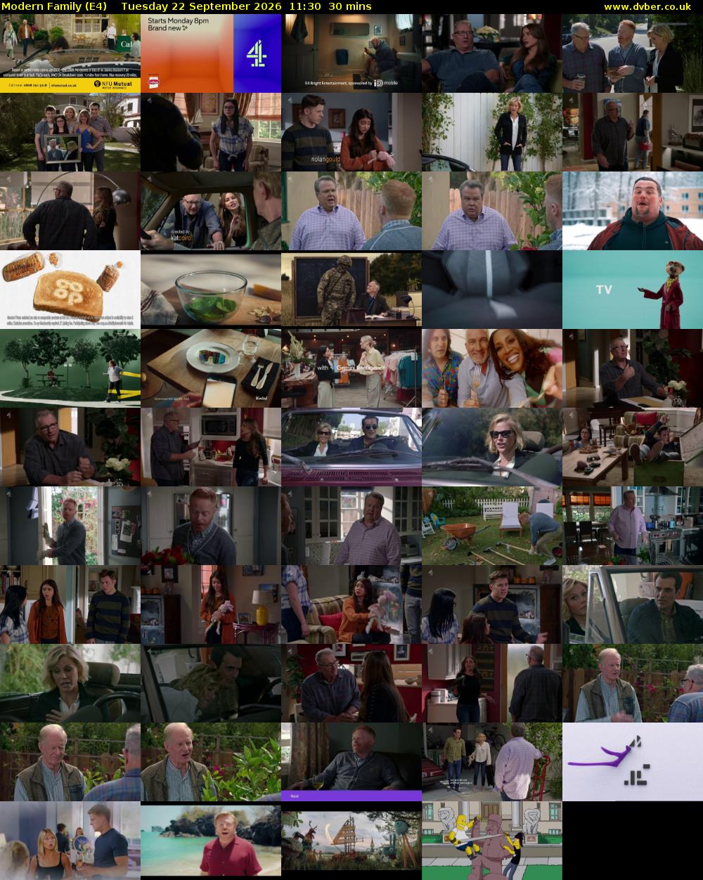 Modern Family (E4) Tuesday 22 September 2026 11:30 - 12:00
