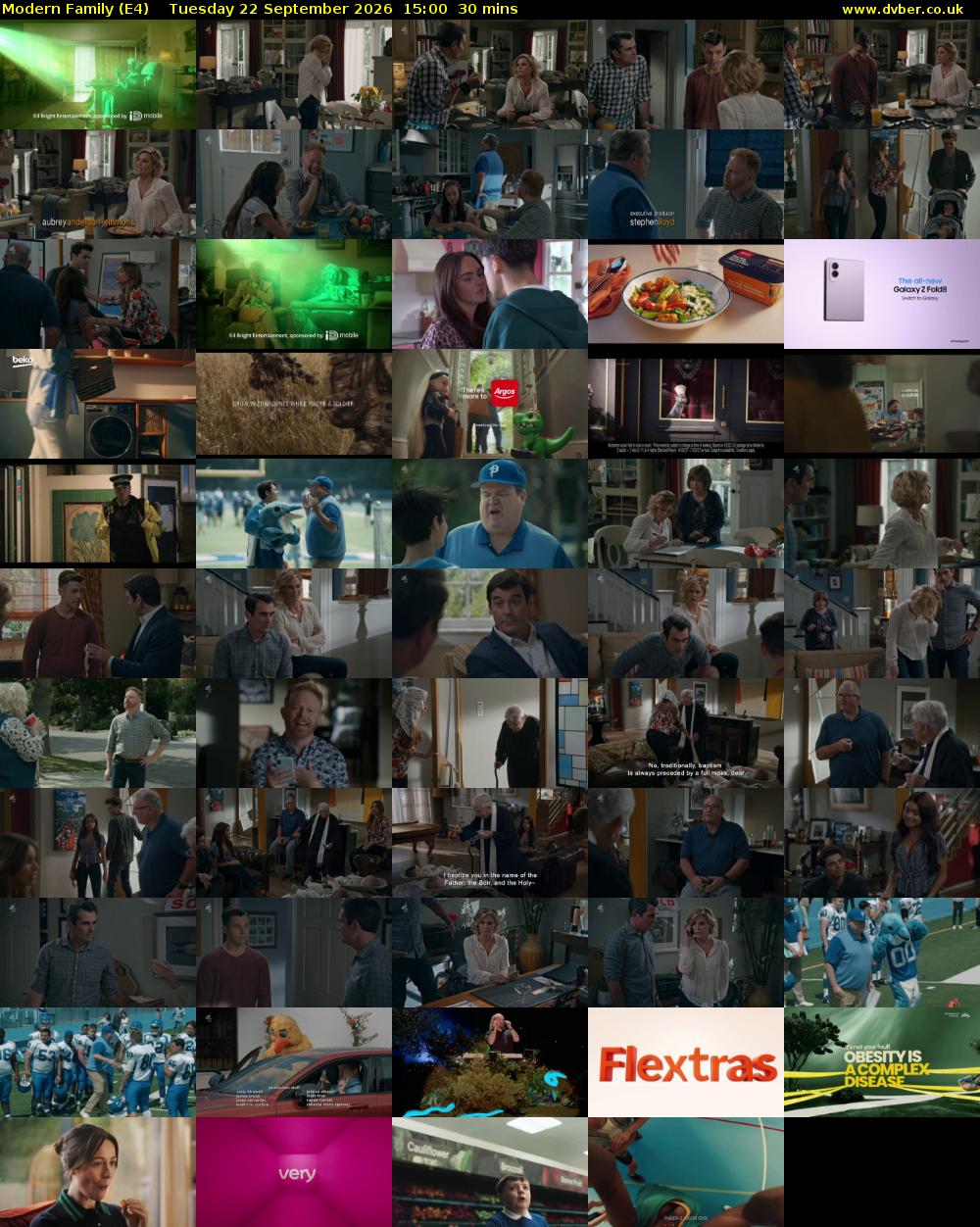 Modern Family (E4) Tuesday 22 September 2026 15:00 - 15:30