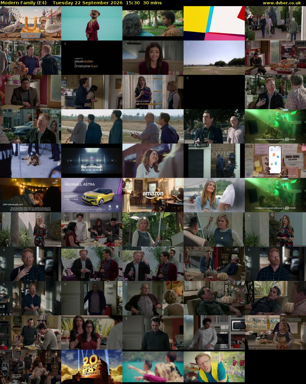 Modern Family (E4) Tuesday 22 September 2026 15:30 - 16:00