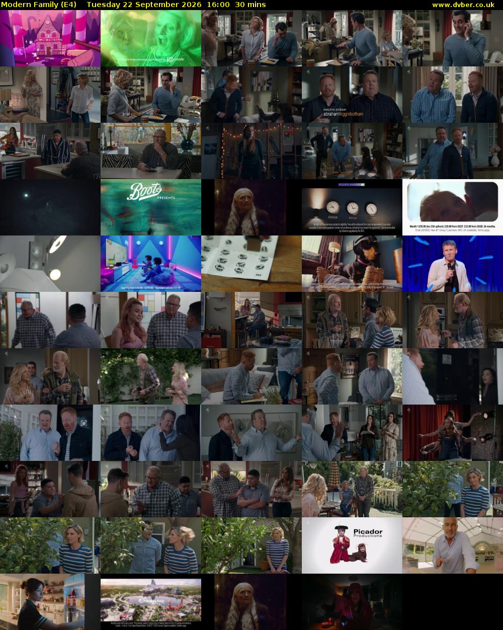 Modern Family (E4) Tuesday 22 September 2026 16:00 - 16:30