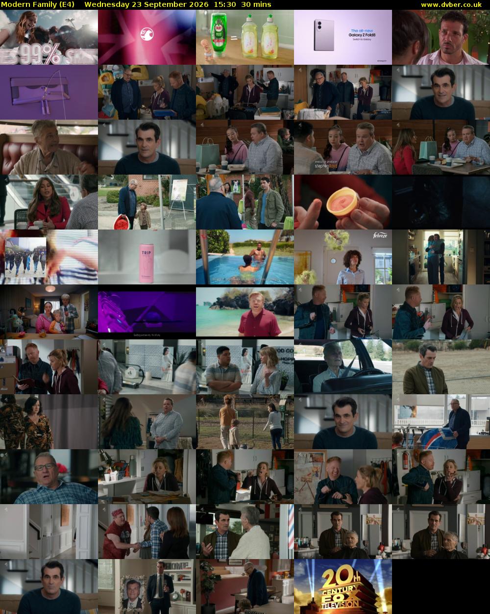 Modern Family (E4) Wednesday 23 September 2026 15:30 - 16:00