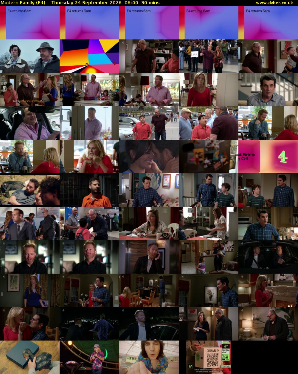 Modern Family (E4) Thursday 24 September 2026 06:00 - 06:30