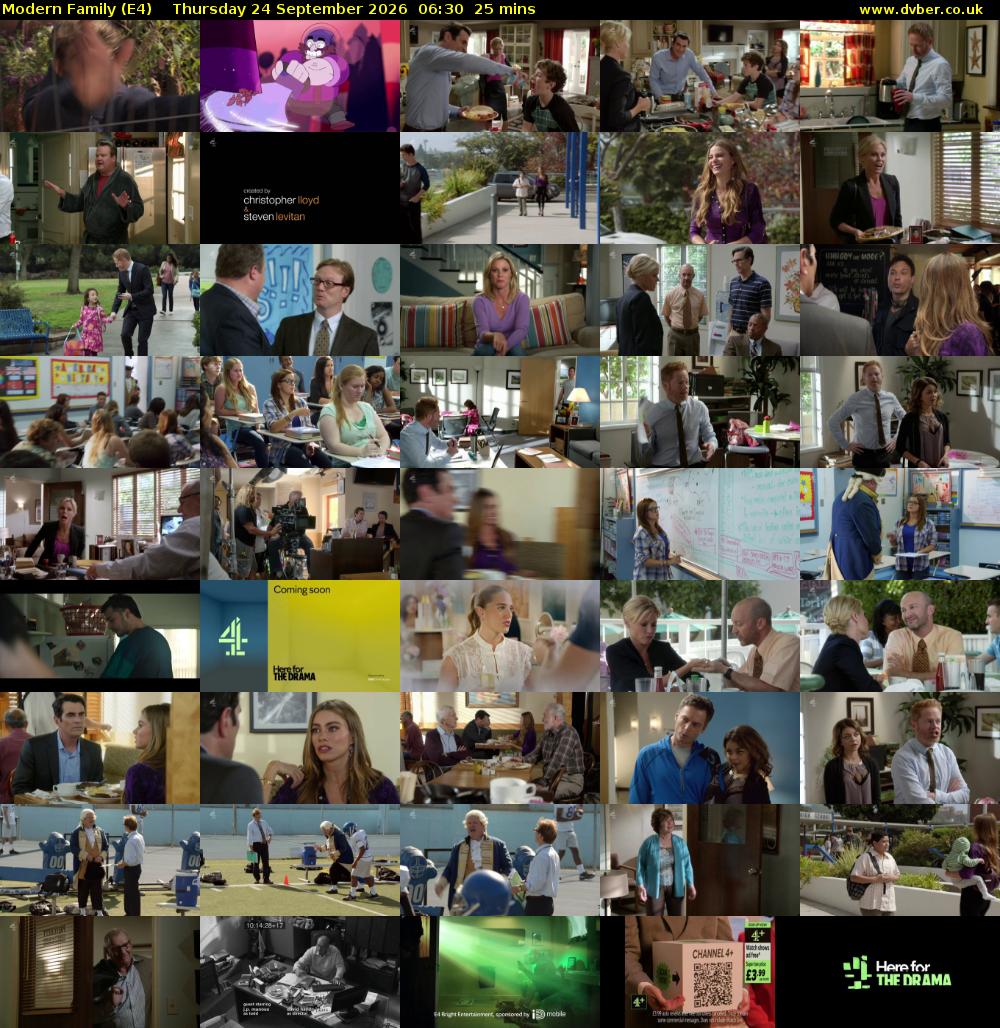 Modern Family (E4) Thursday 24 September 2026 06:30 - 06:55