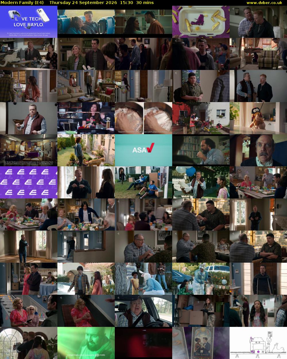 Modern Family (E4) Thursday 24 September 2026 15:30 - 16:00