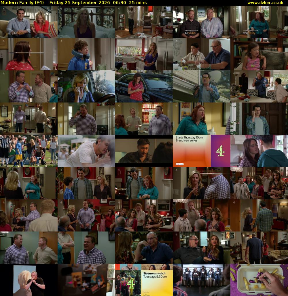 Modern Family (E4) Friday 25 September 2026 06:30 - 06:55