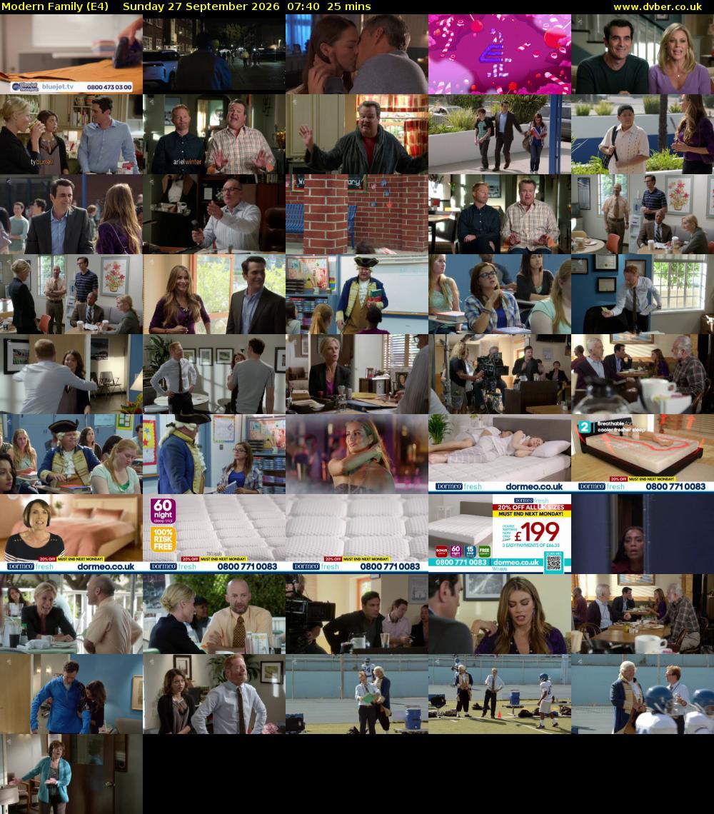 Modern Family (E4) Sunday 27 September 2026 07:40 - 08:05