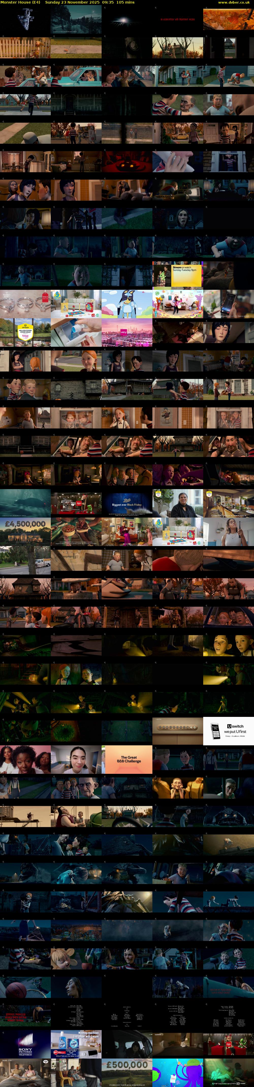 Monster House (E4) Sunday 23 November 2025 09:35 - 11:20