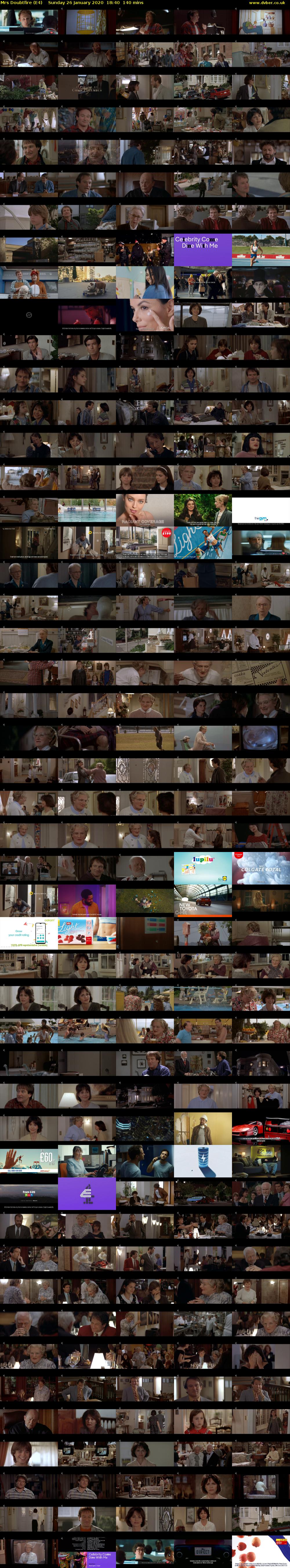 Mrs Doubtfire (E4) Sunday 26 January 2020 18:40 - 21:00