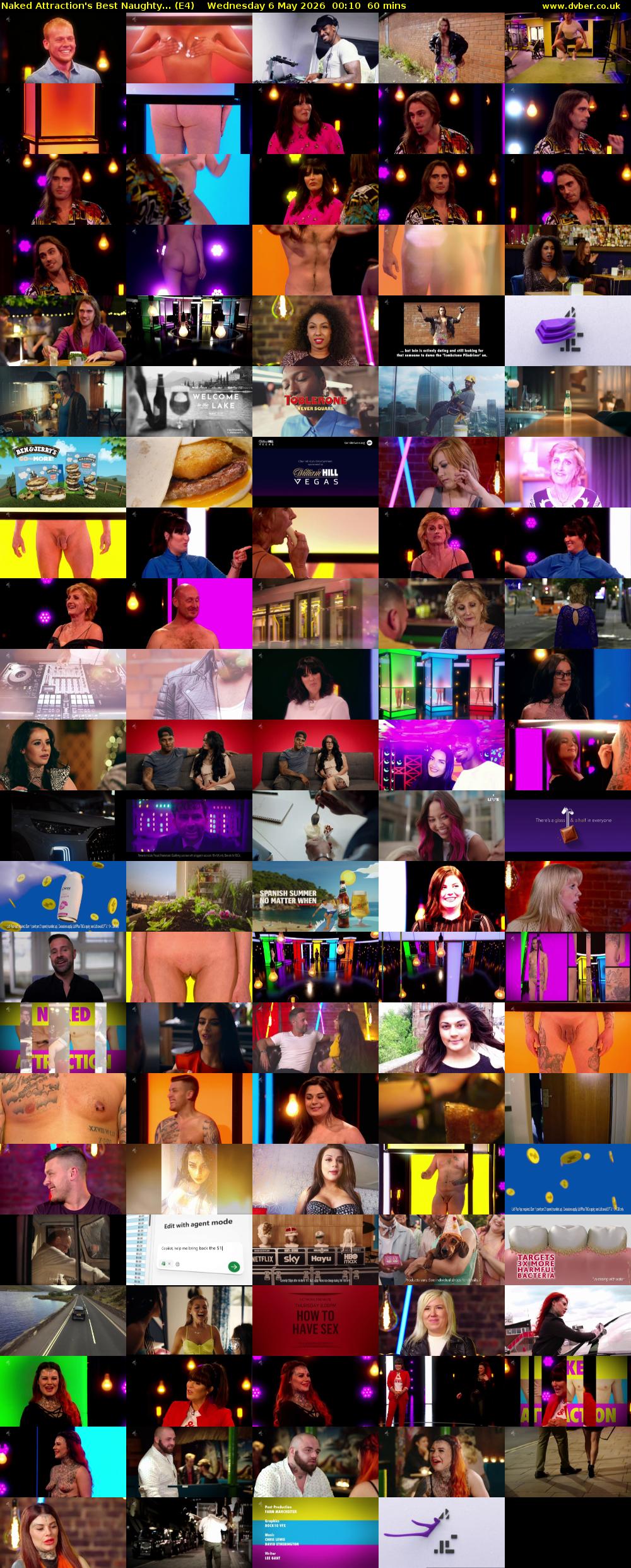 Naked Attraction's Best Naughty... (E4) Wednesday 6 May 2026 00:10 - 01:10
