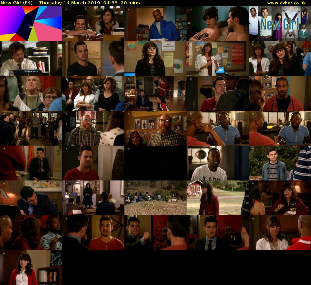 New Girl (E4) Thursday 14 March 2019 04:35 - 04:55