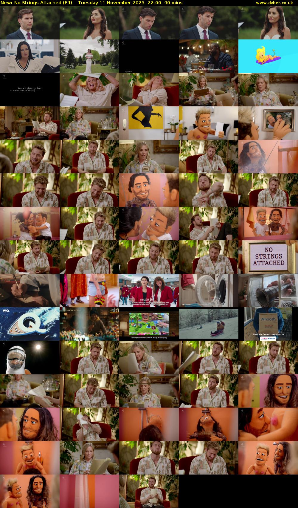 No Strings Attached (E4) Tuesday 11 November 2025 22:00 - 22:40