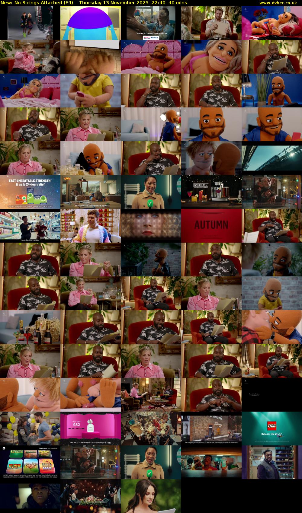 No Strings Attached (E4) Thursday 13 November 2025 22:40 - 23:20