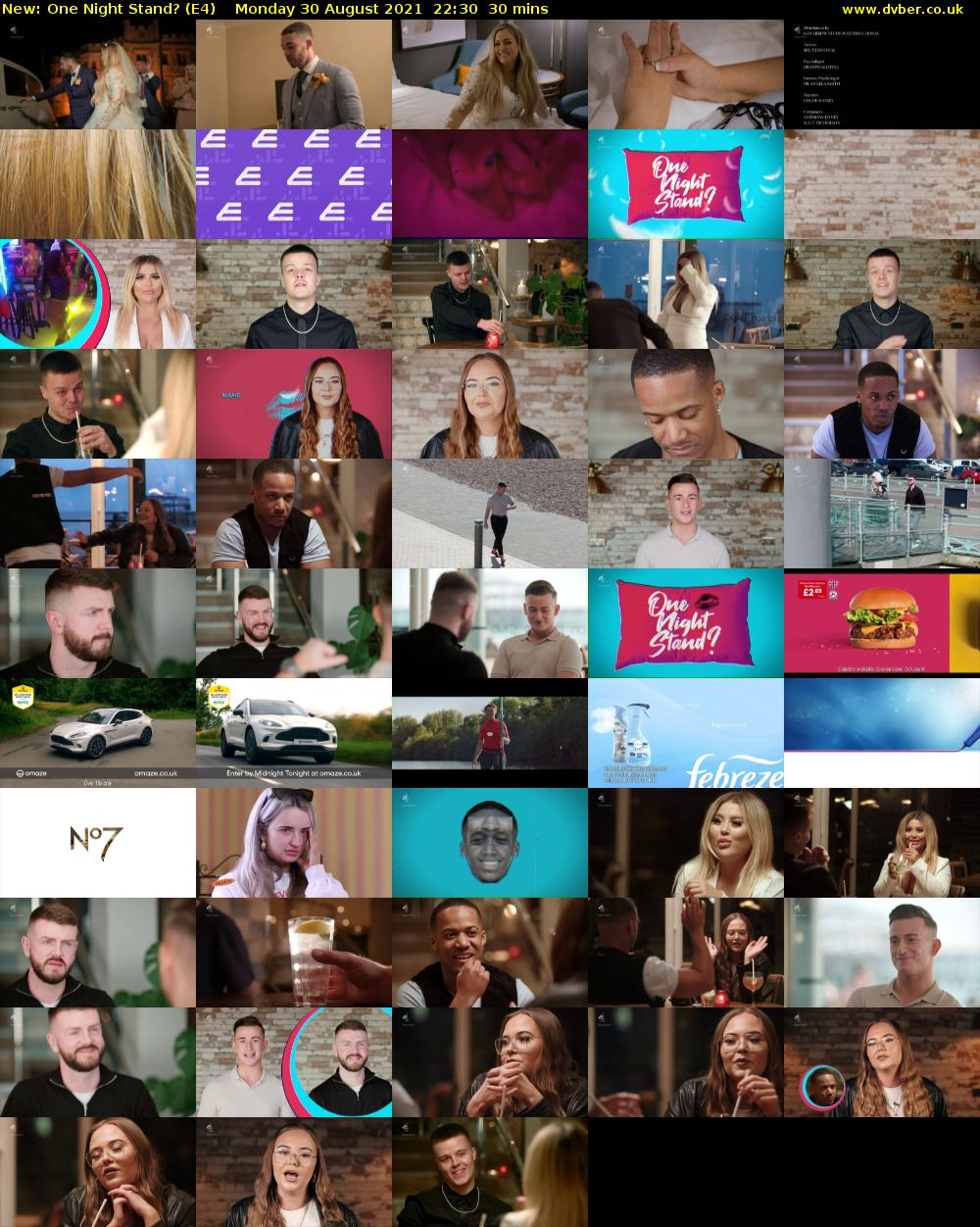 One Night Stand? (E4) Monday 30 August 2021 22:30 - 23:00