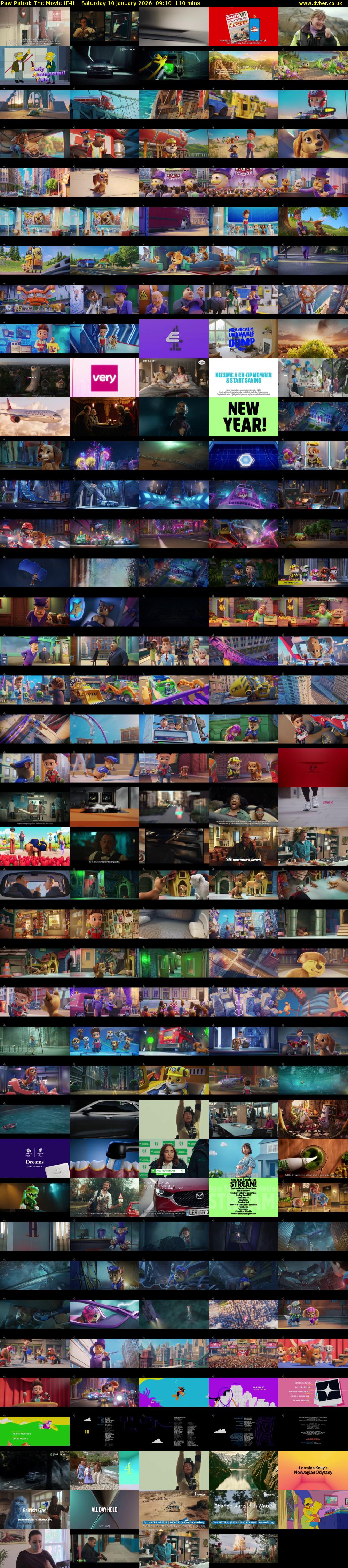 Paw Patrol: The Movie (E4) Saturday 10 January 2026 09:10 - 11:00