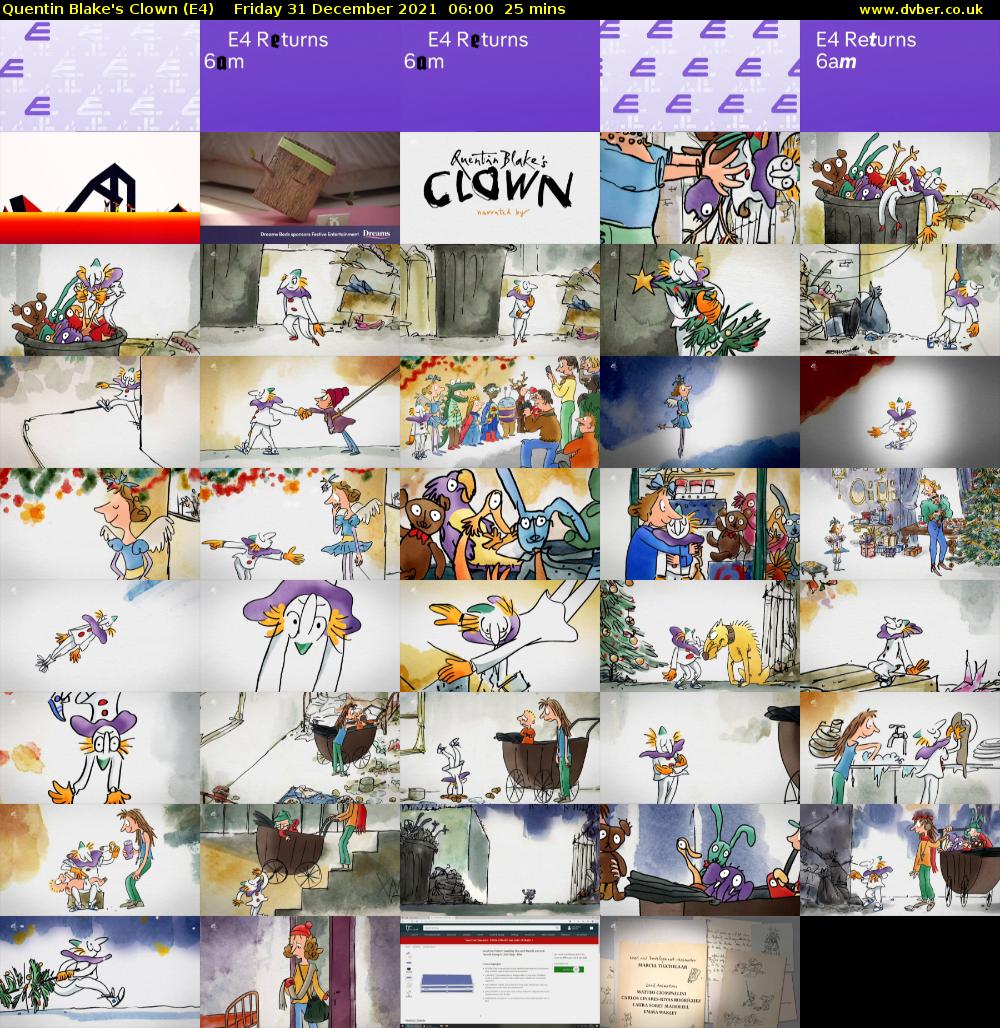 Quentin Blake's Clown (E4) Friday 31 December 2021 06:00 - 06:25