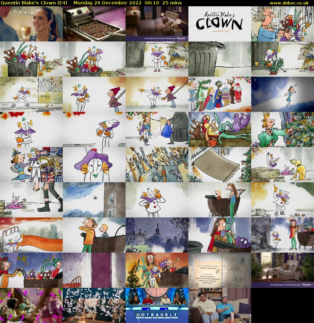 Quentin Blake's Clown (E4) Monday 26 December 2022 06:10 - 06:35