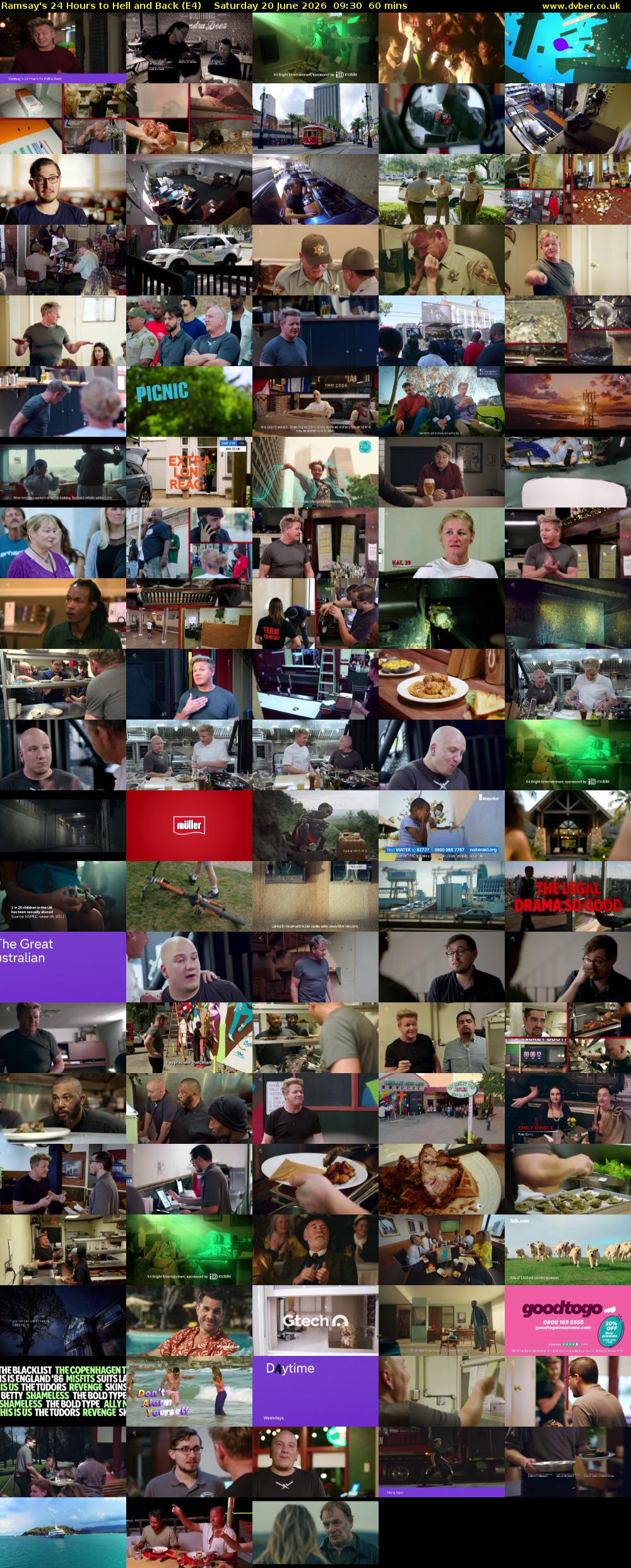 Ramsay's 24 Hours to Hell and Back (E4) Saturday 20 June 2026 09:30 - 10:30