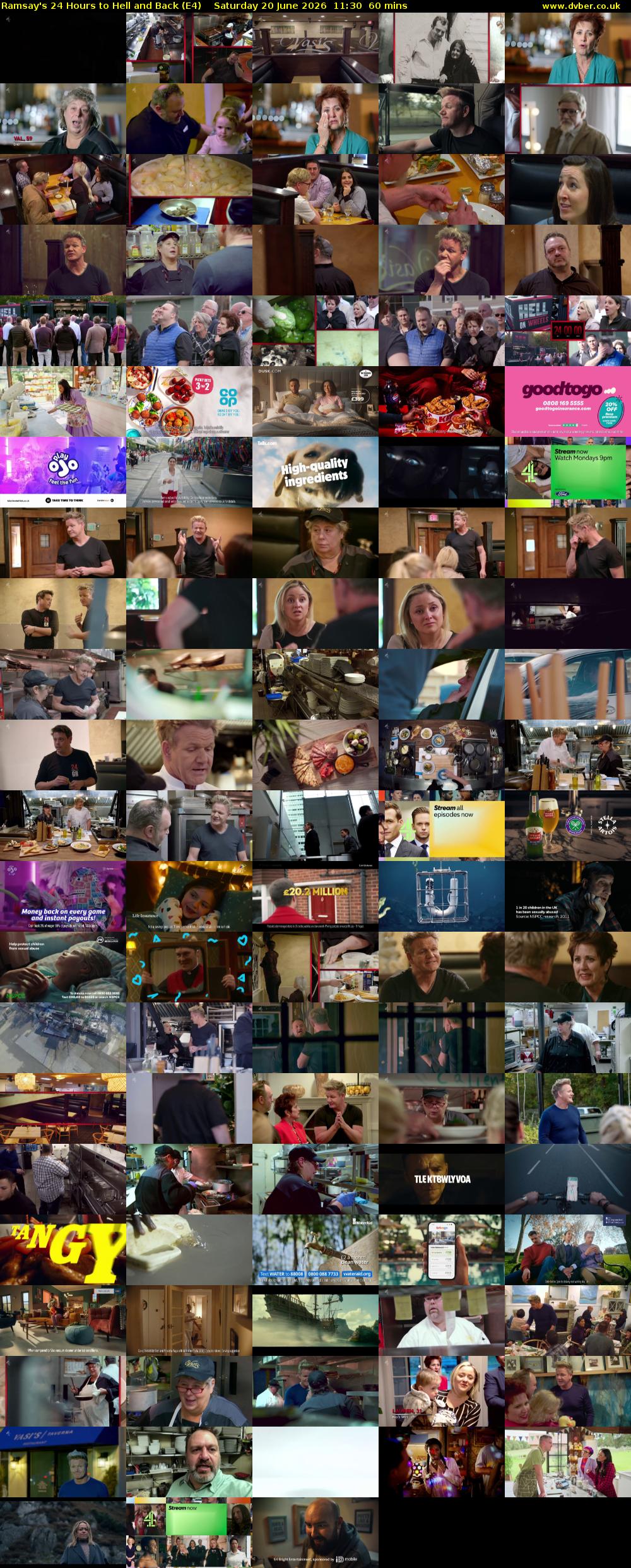 Ramsay's 24 Hours to Hell and Back (E4) Saturday 20 June 2026 11:30 - 12:30