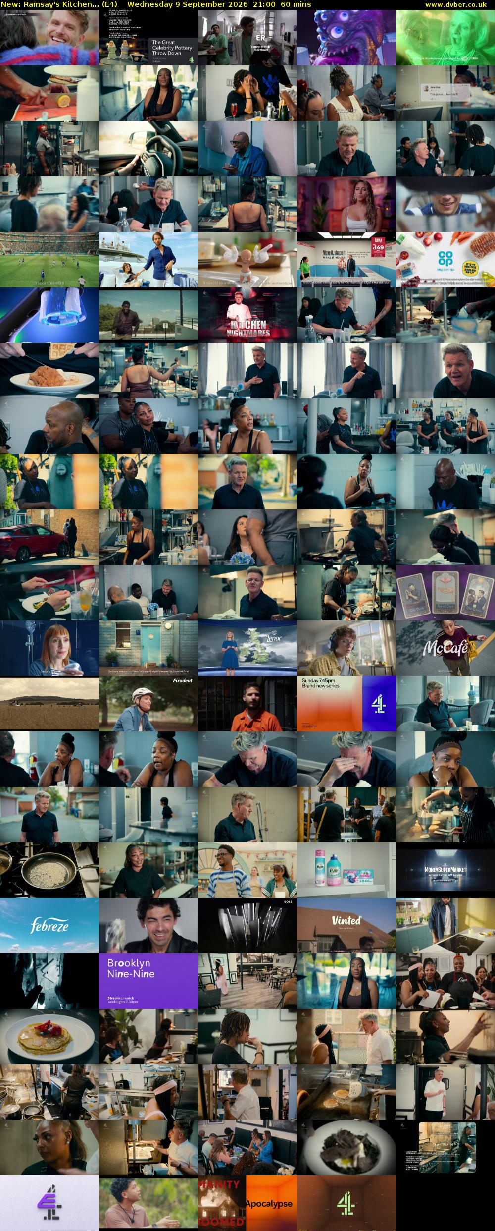 Ramsay's Kitchen... (E4) Wednesday 9 September 2026 21:00 - 22:00