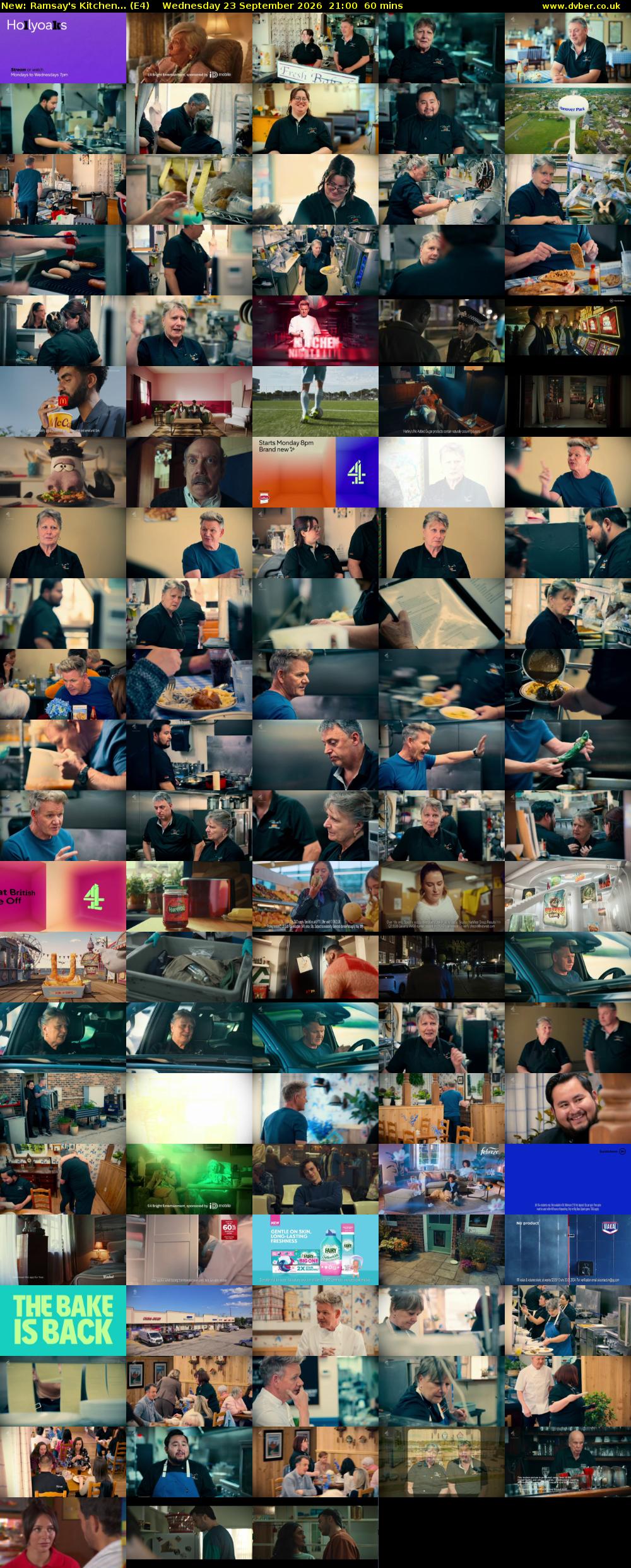 Ramsay's Kitchen... (E4) Wednesday 23 September 2026 21:00 - 22:00