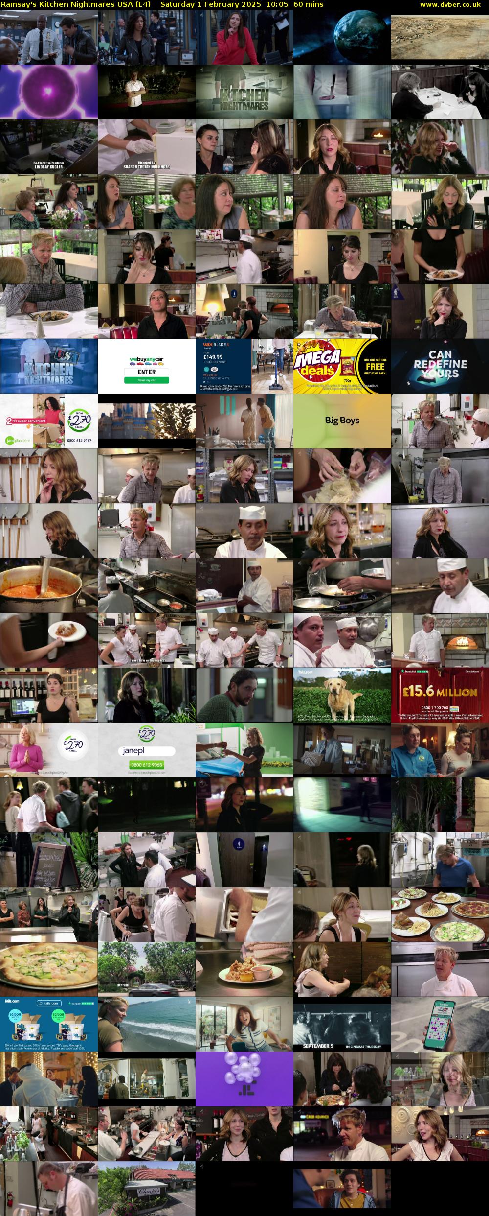 Ramsay's Kitchen Nightmares USA (E4) Saturday 1 February 2025 10:05 - 11:05