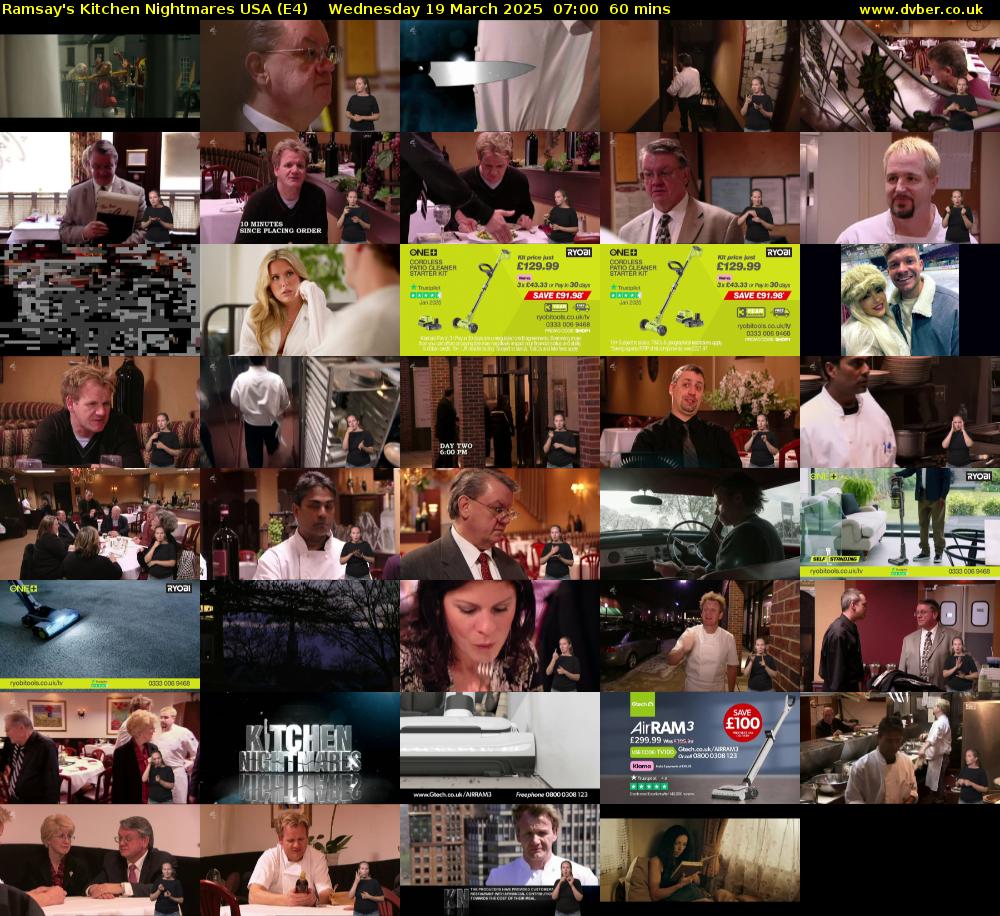Ramsay's Kitchen Nightmares USA (E4) Wednesday 19 March 2025 07:00 - 08:00