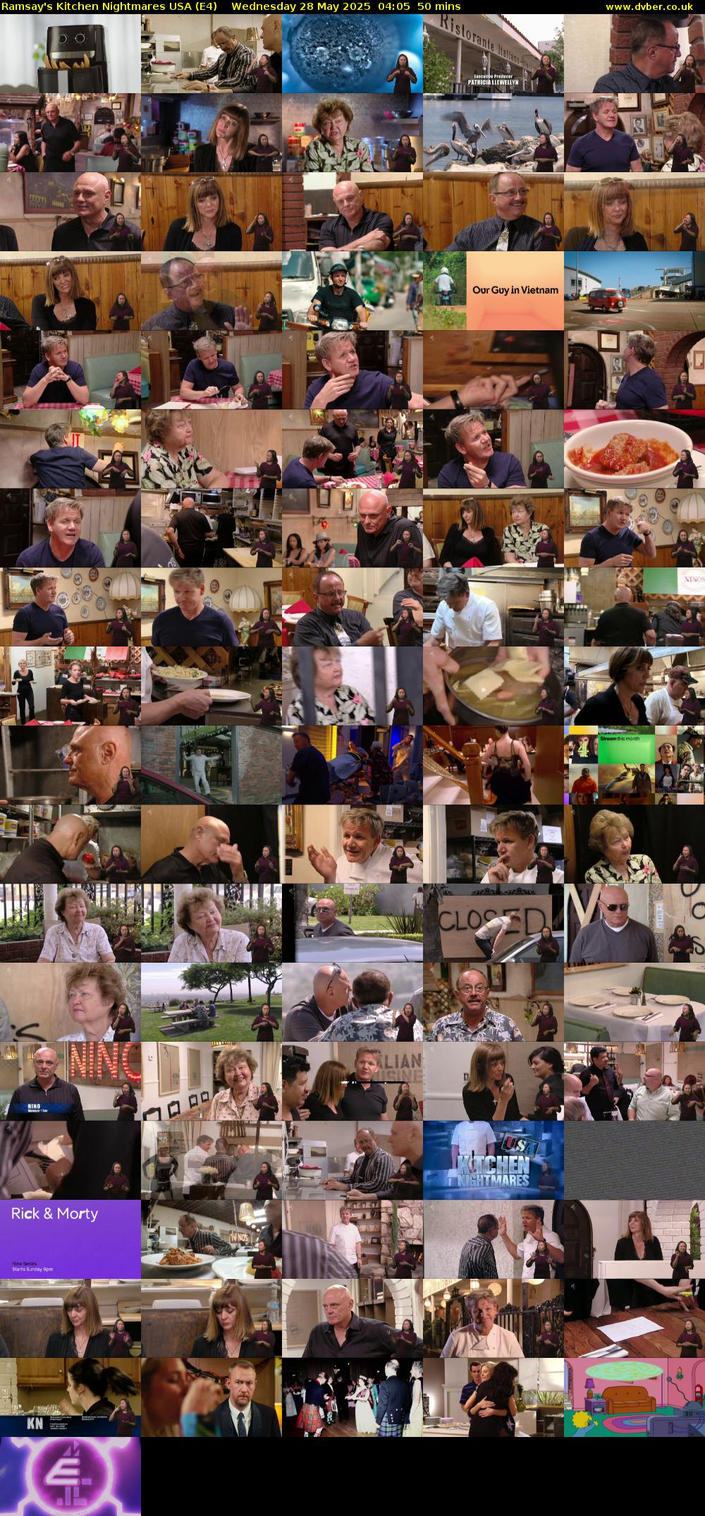Ramsay's Kitchen Nightmares USA (E4) Wednesday 28 May 2025 04:05 - 04:55
