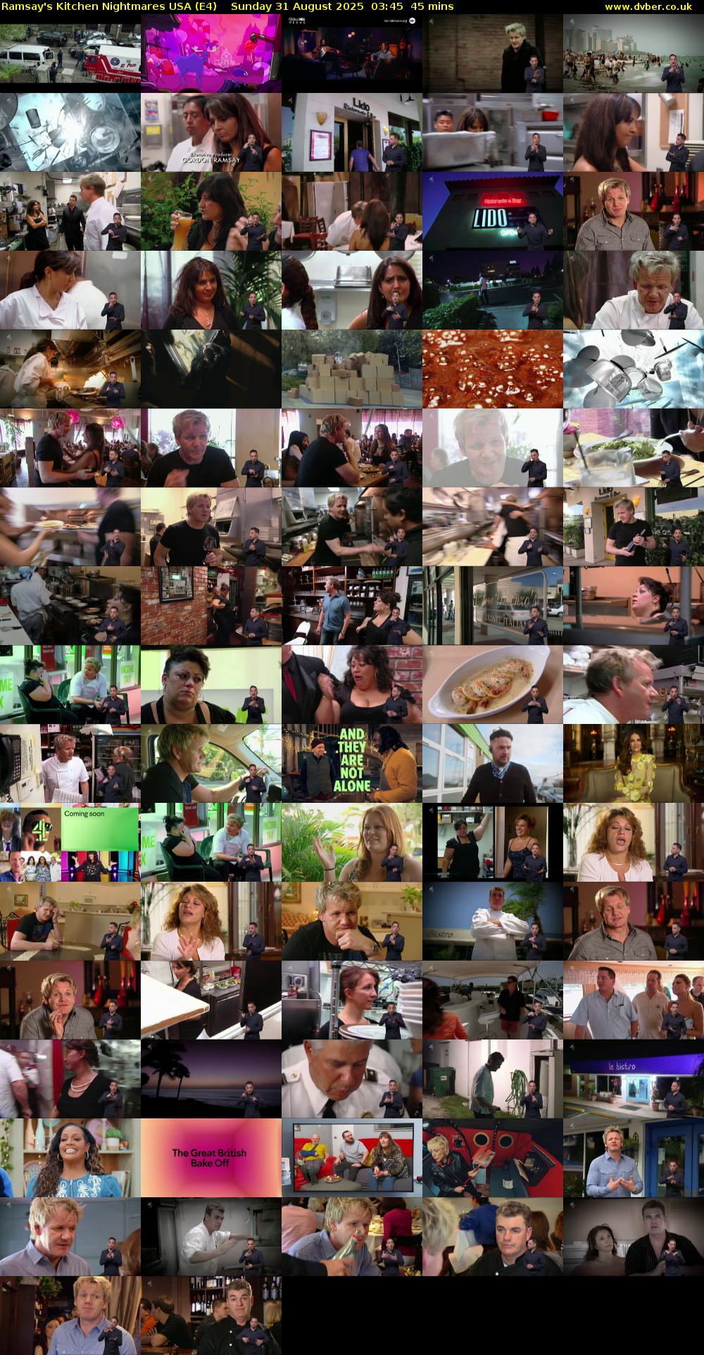 Ramsay's Kitchen Nightmares USA (E4) Sunday 31 August 2025 03:45 - 04:30