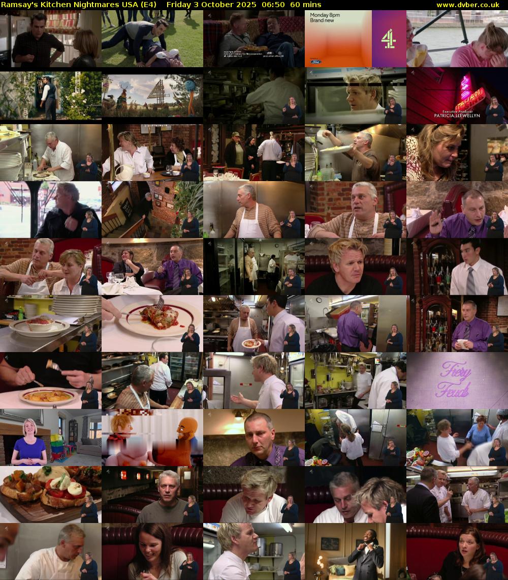 Ramsay's Kitchen Nightmares USA (E4) Friday 3 October 2025 06:50 - 07:50