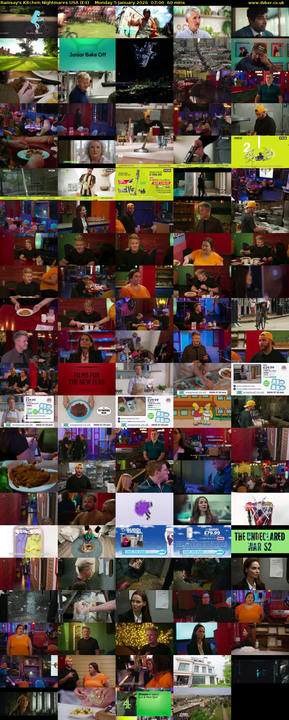 Ramsay's Kitchen Nightmares USA (E4) Monday 5 January 2026 07:00 - 08:00
